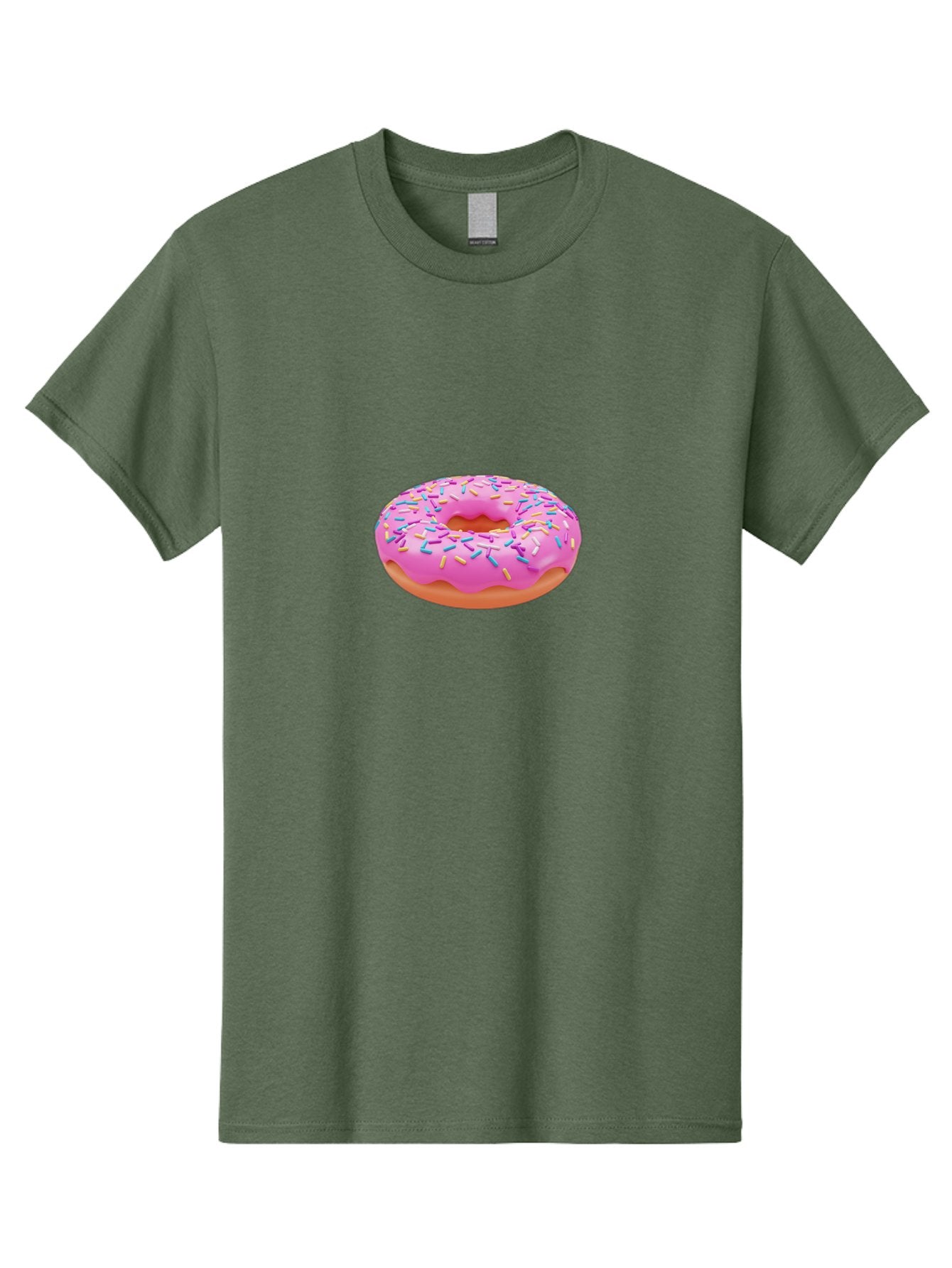 Donut-4 Men'S Graphic Tee, 100% Cotton, Comfortable Casual Summer Wear, Machine Washable, Pink Frosted Donut, Donut With Sprinkles, Sweet Treat, Colorful Dessert, Sugary Snack, Baked Goods, Tasty Pastry, Donut Illustration Baa498 8