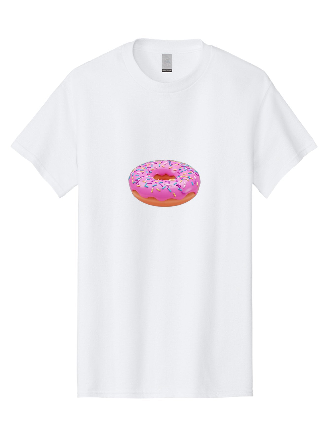 Donut-4 Men'S Graphic Tee, 100% Cotton, Comfortable Casual Summer Wear, Machine Washable, Pink Frosted Donut, Donut With Sprinkles, Sweet Treat, Colorful Dessert, Sugary Snack, Baked Goods, Tasty Pastry, Donut Illustration Baa498 12