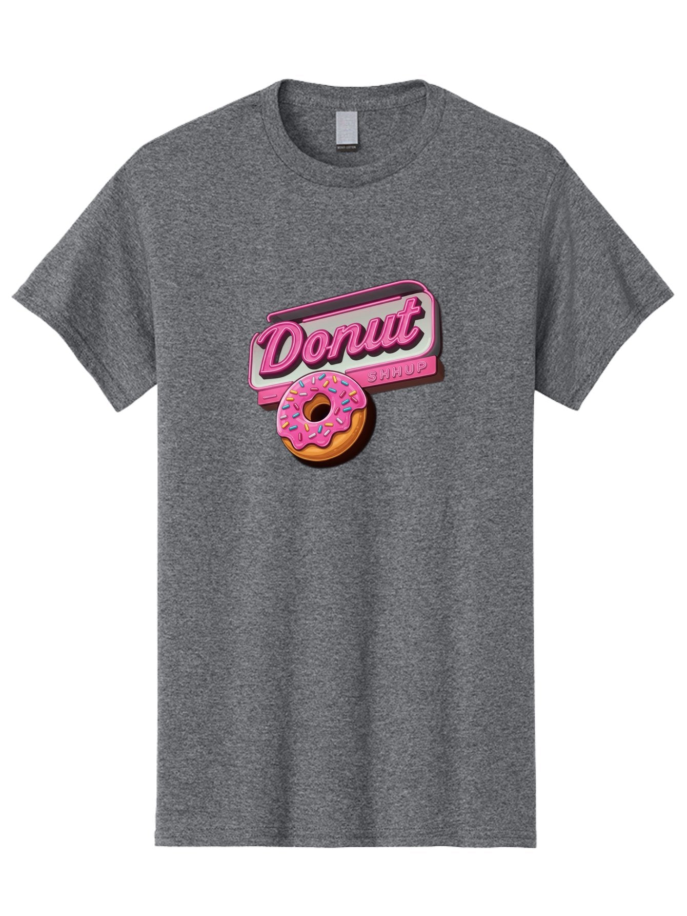 Donut-5 Men'S Graphic Tee, 100% Cotton, Comfortable Casual Summer Wear, Machine Washable, Donut With Pink Glaze And Sprinkles, Donut Shop Sign, Sweet Treats, Bakery, Dessert, Colorful, Pastel, Tasty, Donut Lover, Treat Yourself Baa499 6
