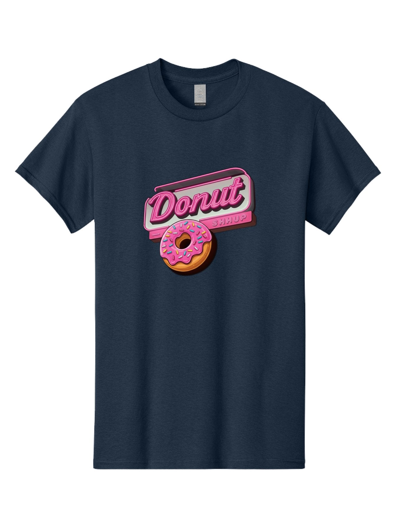 Donut-5 Men'S Graphic Tee, 100% Cotton, Comfortable Casual Summer Wear, Machine Washable, Donut With Pink Glaze And Sprinkles, Donut Shop Sign, Sweet Treats, Bakery, Dessert, Colorful, Pastel, Tasty, Donut Lover, Treat Yourself Baa499 12