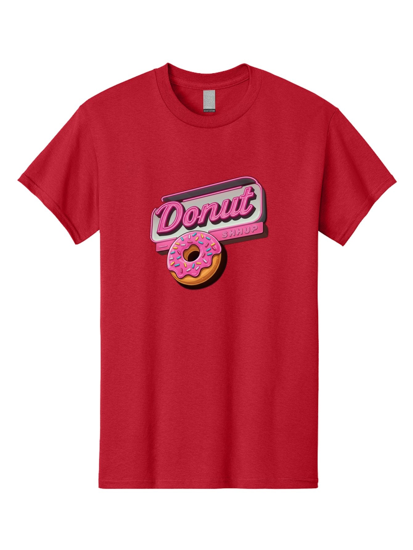Donut-5 Men'S Graphic Tee, 100% Cotton, Comfortable Casual Summer Wear, Machine Washable, Donut With Pink Glaze And Sprinkles, Donut Shop Sign, Sweet Treats, Bakery, Dessert, Colorful, Pastel, Tasty, Donut Lover, Treat Yourself Baa499 10