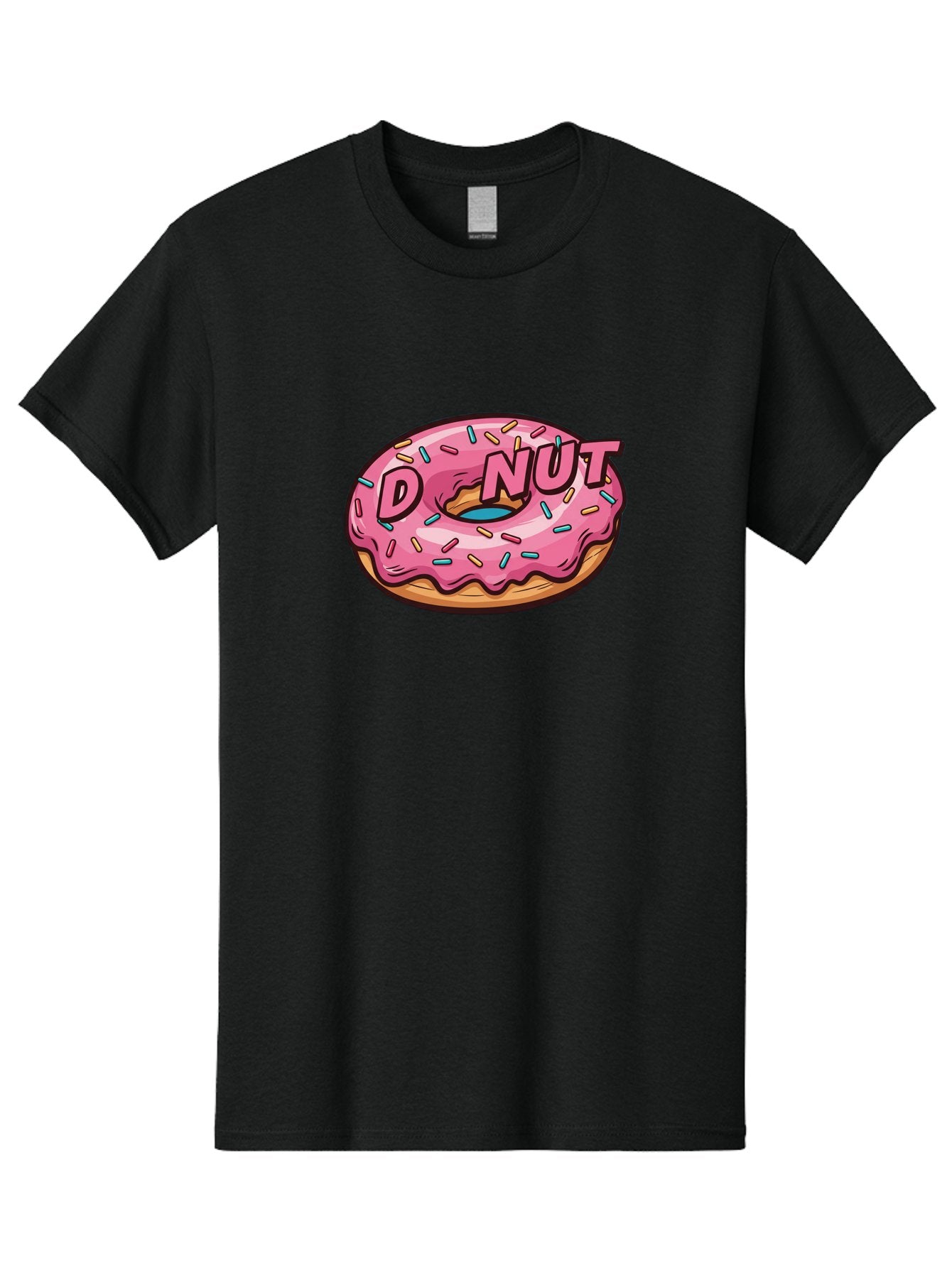 Donut-6 Men'S Graphic Tee, 100% Cotton, Comfortable Casual Summer Wear, Machine Washable, Pink Frosted Donut, Colorful Sprinkles, Sweet Treat, Baked Goods, Donut Shop, Tasty Dessert, Cartoon Style, Glazed Donut, Sprinkle Donut Baa500 9