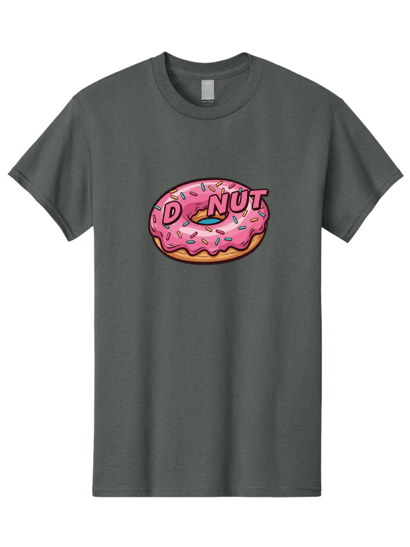 Donut-6 Men'S Graphic Tee, 100% Cotton, Comfortable Casual Summer Wear, Machine Washable, Pink Frosted Donut, Colorful Sprinkles, Sweet Treat, Baked Goods, Donut Shop, Tasty Dessert, Cartoon Style, Glazed Donut, Sprinkle Donut Baa500 8
