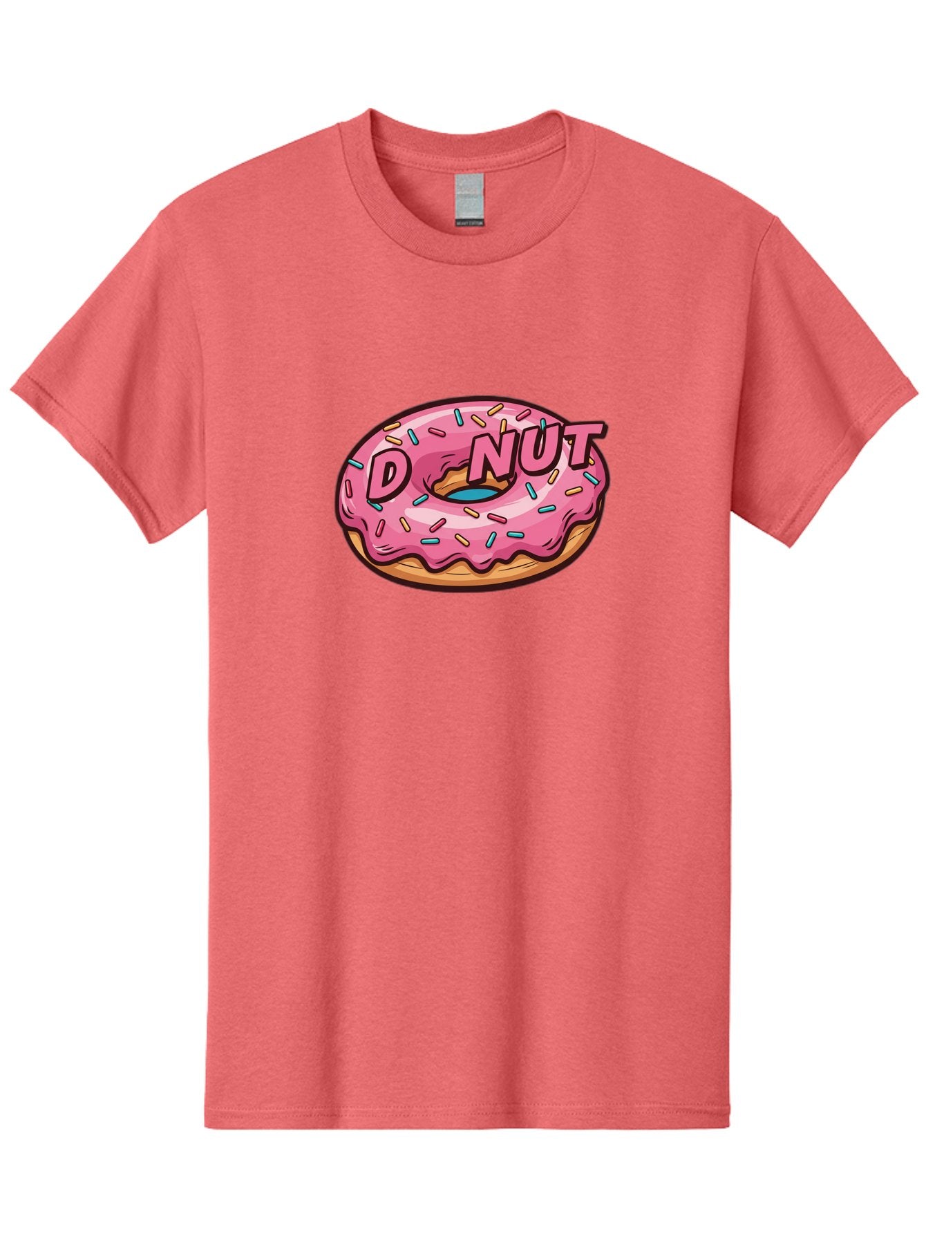 Donut-6 Men'S Graphic Tee, 100% Cotton, Comfortable Casual Summer Wear, Machine Washable, Pink Frosted Donut, Colorful Sprinkles, Sweet Treat, Baked Goods, Donut Shop, Tasty Dessert, Cartoon Style, Glazed Donut, Sprinkle Donut Baa500 7