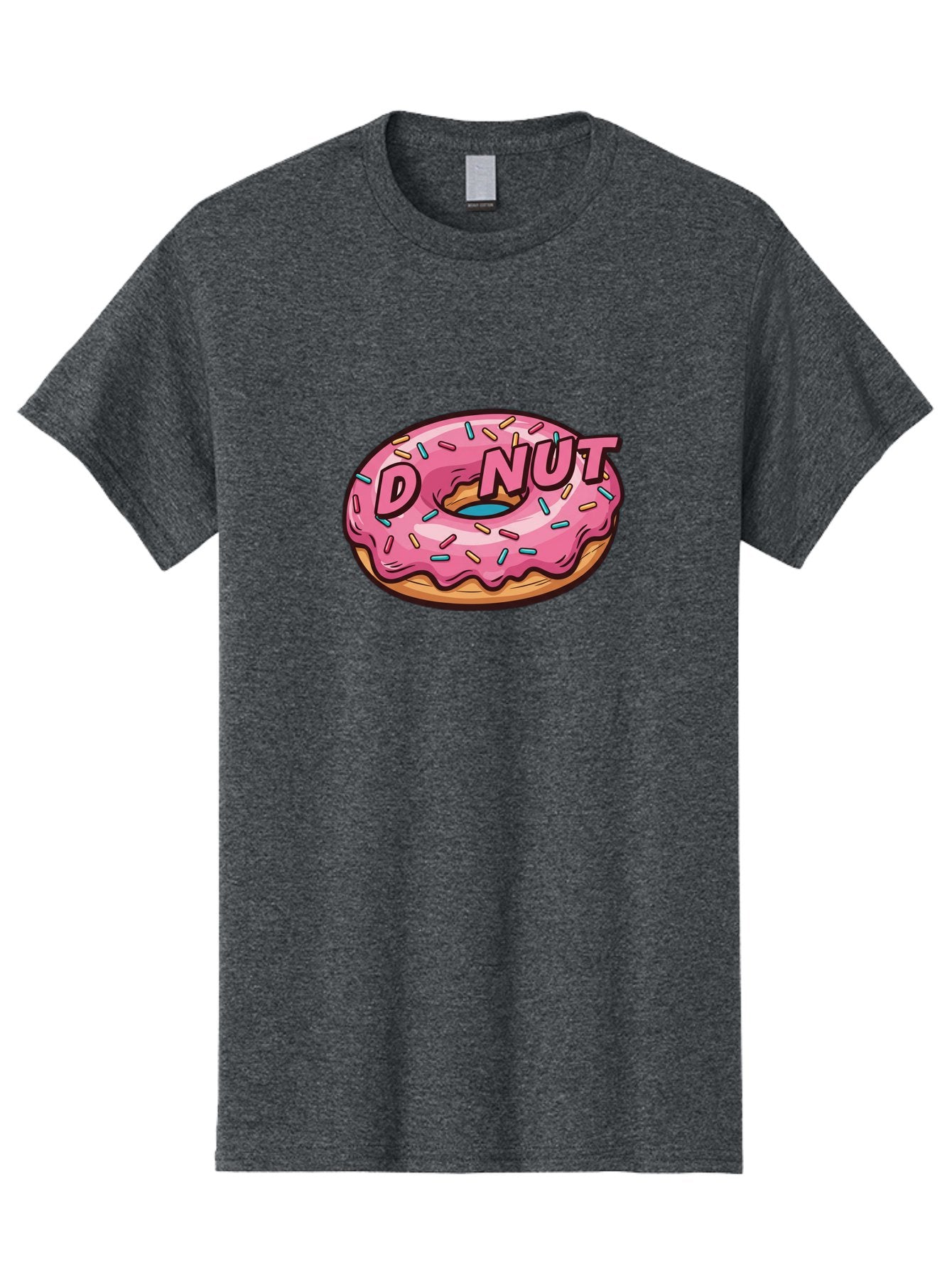 Donut-6 Men'S Graphic Tee, 100% Cotton, Comfortable Casual Summer Wear, Machine Washable, Pink Frosted Donut, Colorful Sprinkles, Sweet Treat, Baked Goods, Donut Shop, Tasty Dessert, Cartoon Style, Glazed Donut, Sprinkle Donut Baa500