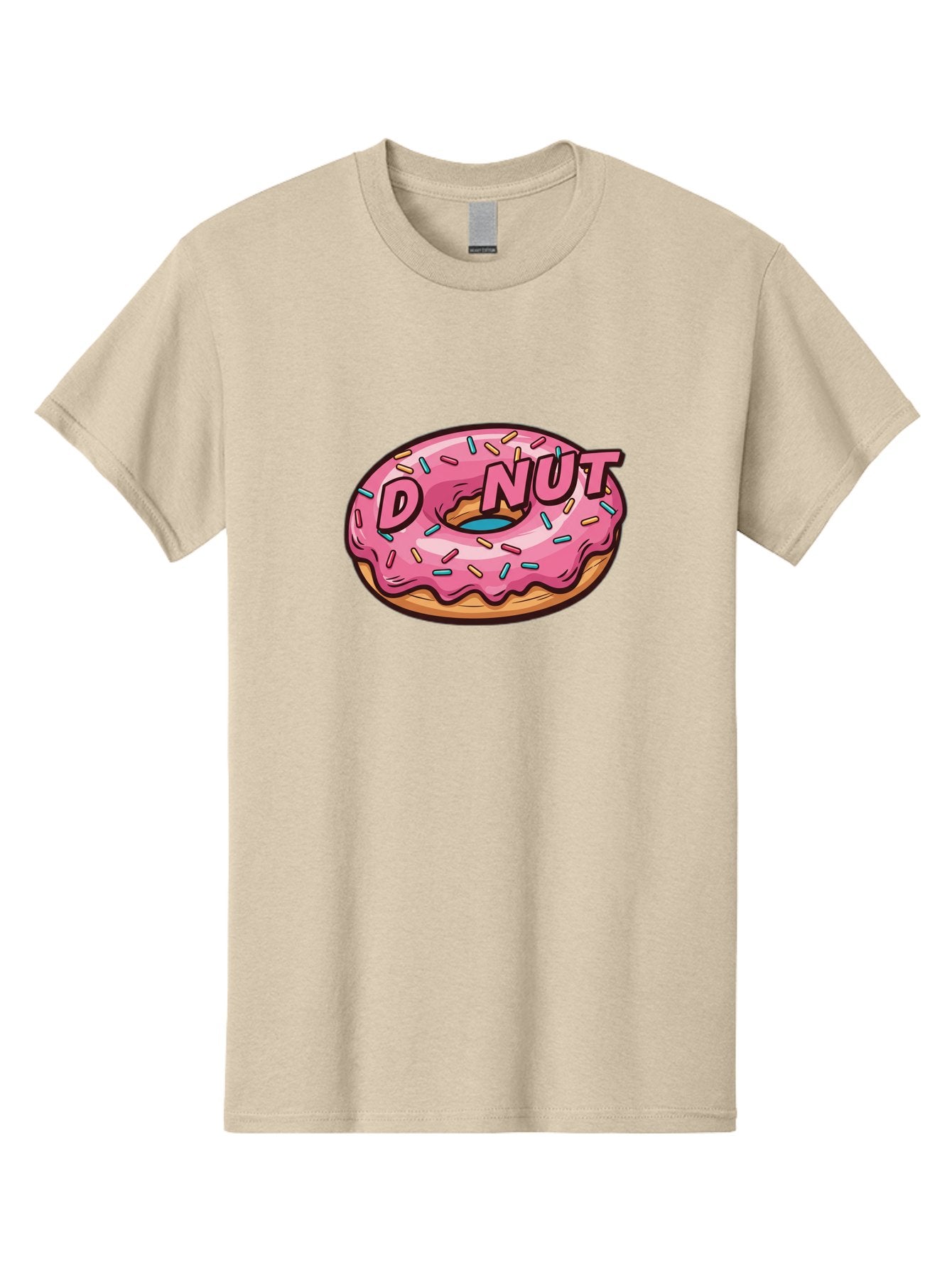 Donut-6 Men'S Graphic Tee, 100% Cotton, Comfortable Casual Summer Wear, Machine Washable, Pink Frosted Donut, Colorful Sprinkles, Sweet Treat, Baked Goods, Donut Shop, Tasty Dessert, Cartoon Style, Glazed Donut, Sprinkle Donut Baa500 3