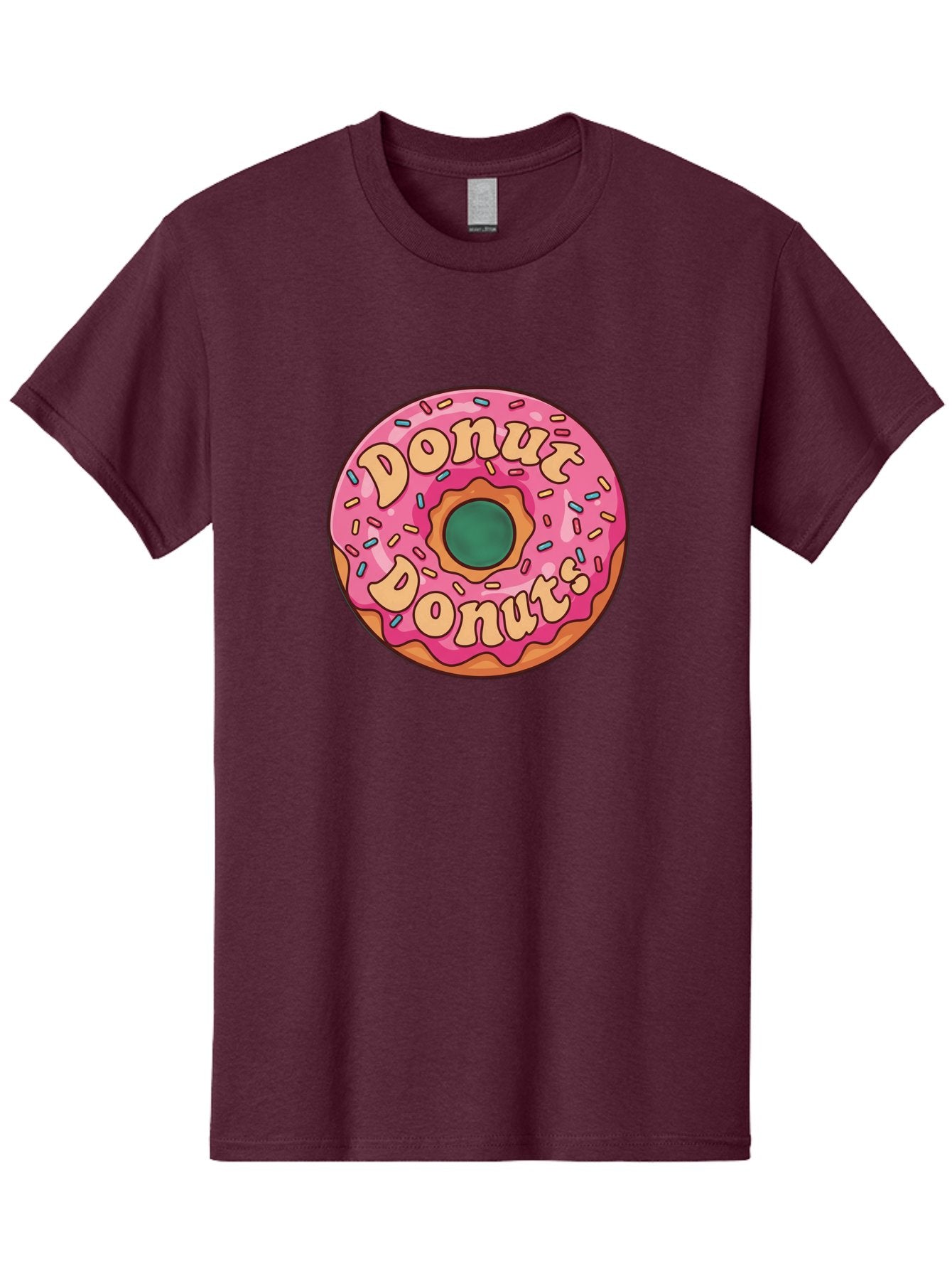Donut-Donuts Men'S Graphic Tee, 100% Cotton, Comfortable Casual Summer Wear, Machine Washable, Pink Frosted Donut, Donut Shop, Sweet Treats, Baked Goods, Colorful Sprinkles, Tasty Pastry, Donut Lovers, Dessert Delight, Tasty Donut Baa505 11