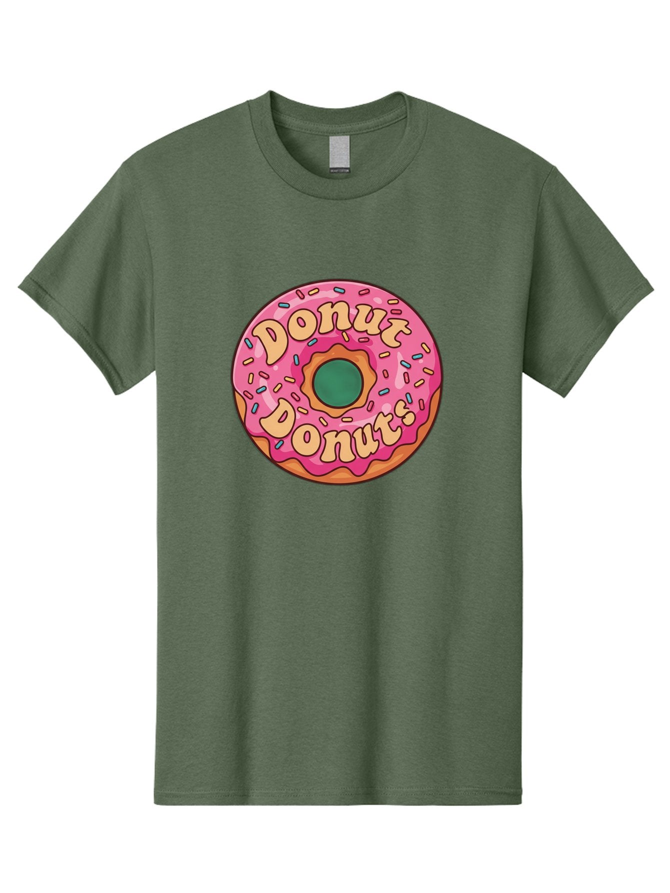 Donut-Donuts Men'S Graphic Tee, 100% Cotton, Comfortable Casual Summer Wear, Machine Washable, Pink Frosted Donut, Donut Shop, Sweet Treats, Baked Goods, Colorful Sprinkles, Tasty Pastry, Donut Lovers, Dessert Delight, Tasty Donut Baa505 4