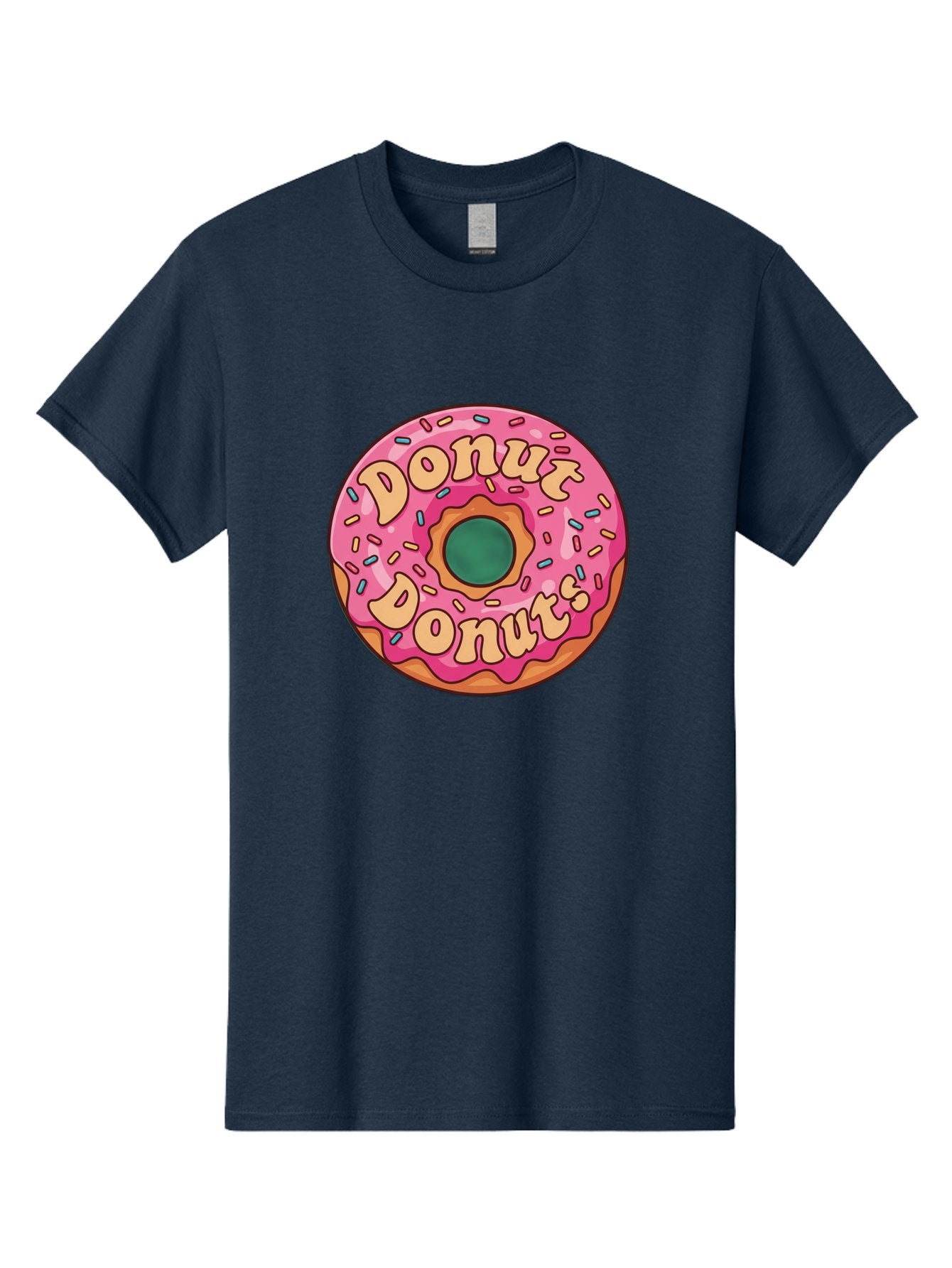 Donut-Donuts Men'S Graphic Tee, 100% Cotton, Comfortable Casual Summer Wear, Machine Washable, Pink Frosted Donut, Donut Shop, Sweet Treats, Baked Goods, Colorful Sprinkles, Tasty Pastry, Donut Lovers, Dessert Delight, Tasty Donut Baa505 12