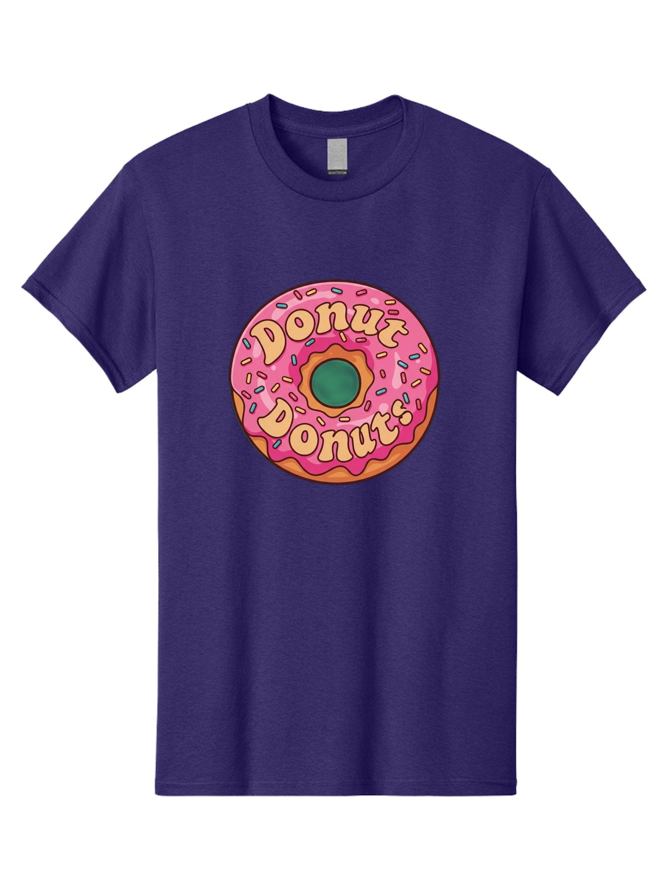 Donut-Donuts Men'S Graphic Tee, 100% Cotton, Comfortable Casual Summer Wear, Machine Washable, Pink Frosted Donut, Donut Shop, Sweet Treats, Baked Goods, Colorful Sprinkles, Tasty Pastry, Donut Lovers, Dessert Delight, Tasty Donut Baa505 15