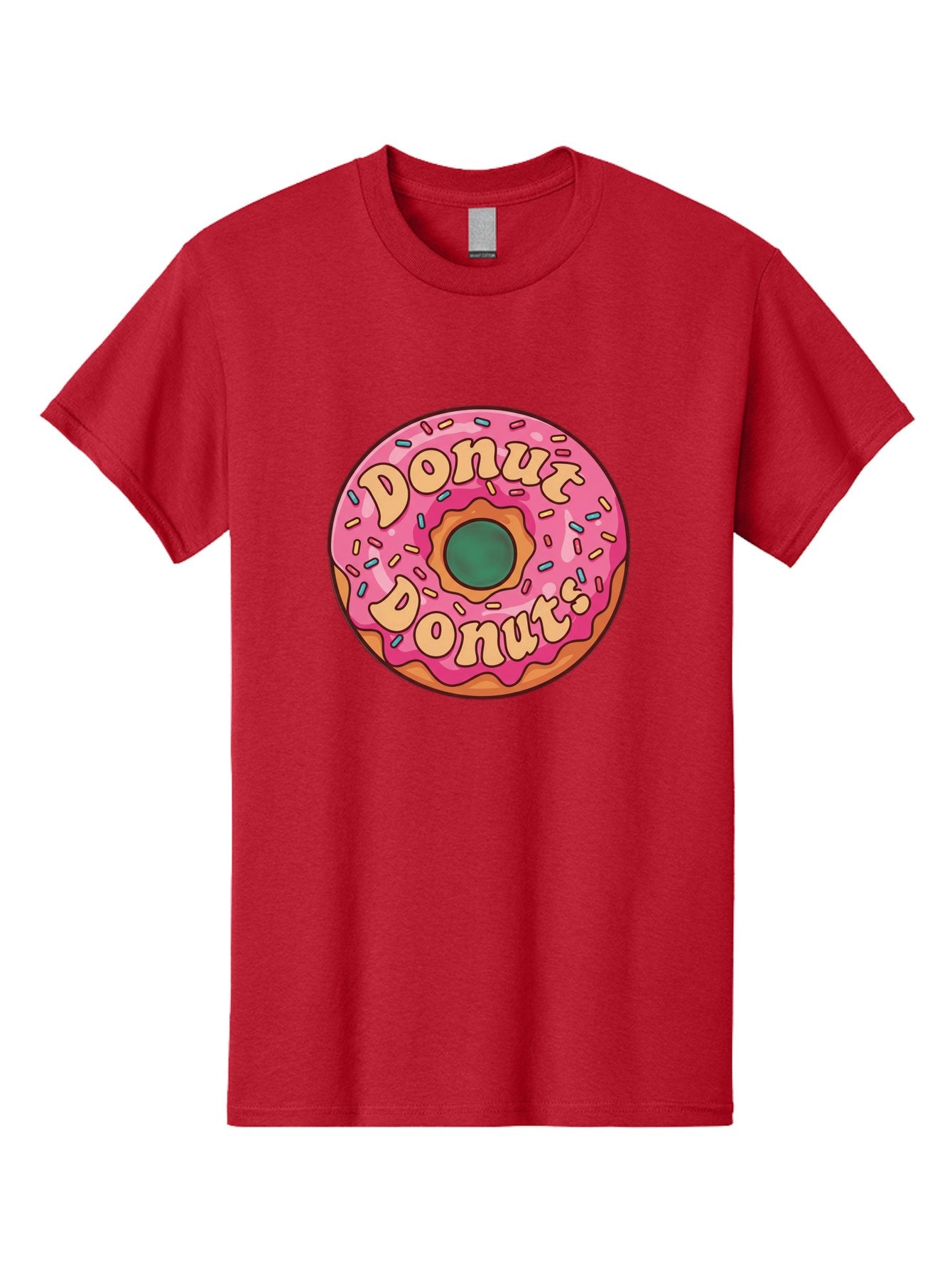 Donut-Donuts Men'S Graphic Tee, 100% Cotton, Comfortable Casual Summer Wear, Machine Washable, Pink Frosted Donut, Donut Shop, Sweet Treats, Baked Goods, Colorful Sprinkles, Tasty Pastry, Donut Lovers, Dessert Delight, Tasty Donut Baa505 9