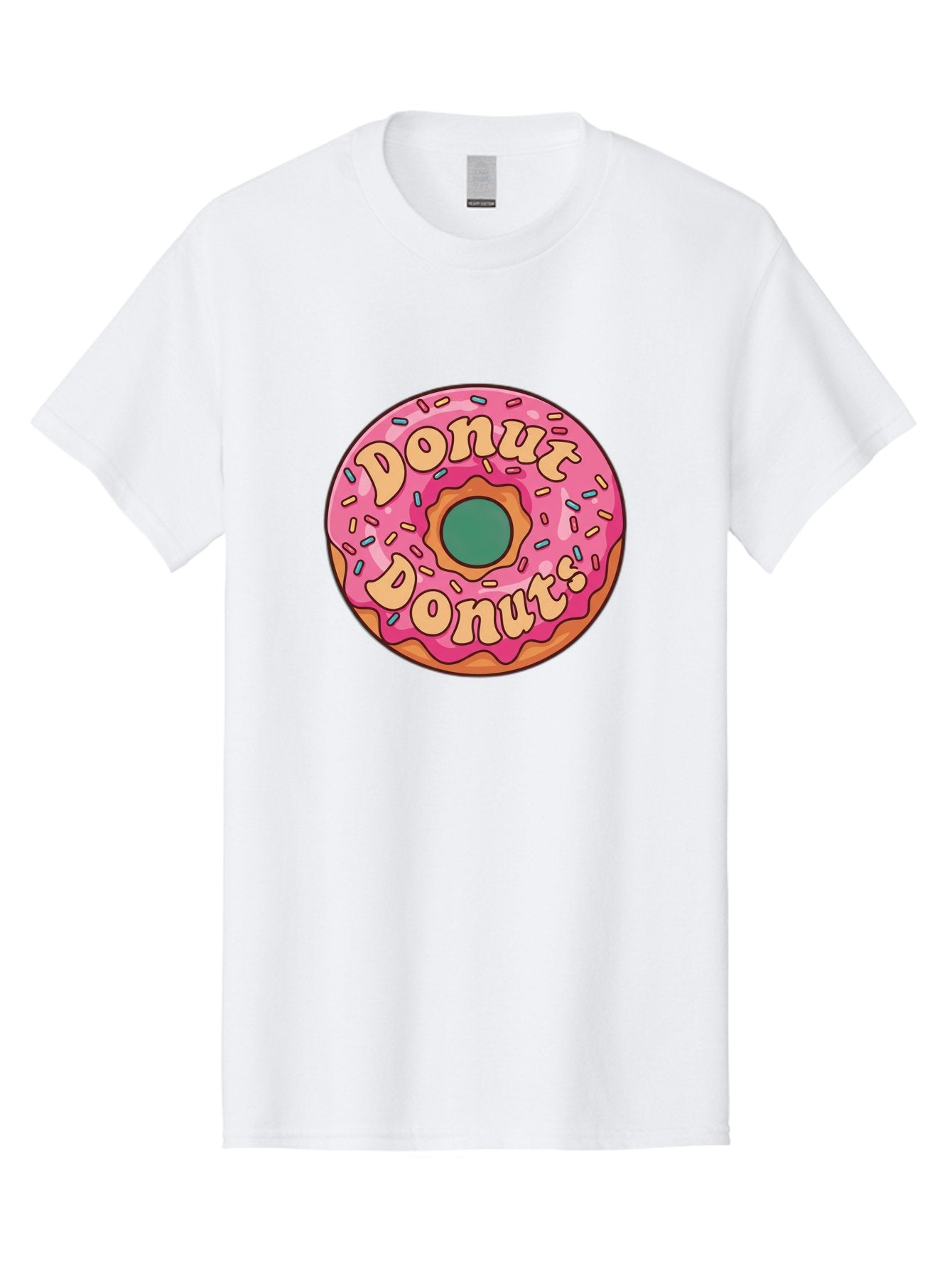 Donut-Donuts Men'S Graphic Tee, 100% Cotton, Comfortable Casual Summer Wear, Machine Washable, Pink Frosted Donut, Donut Shop, Sweet Treats, Baked Goods, Colorful Sprinkles, Tasty Pastry, Donut Lovers, Dessert Delight, Tasty Donut Baa505 5