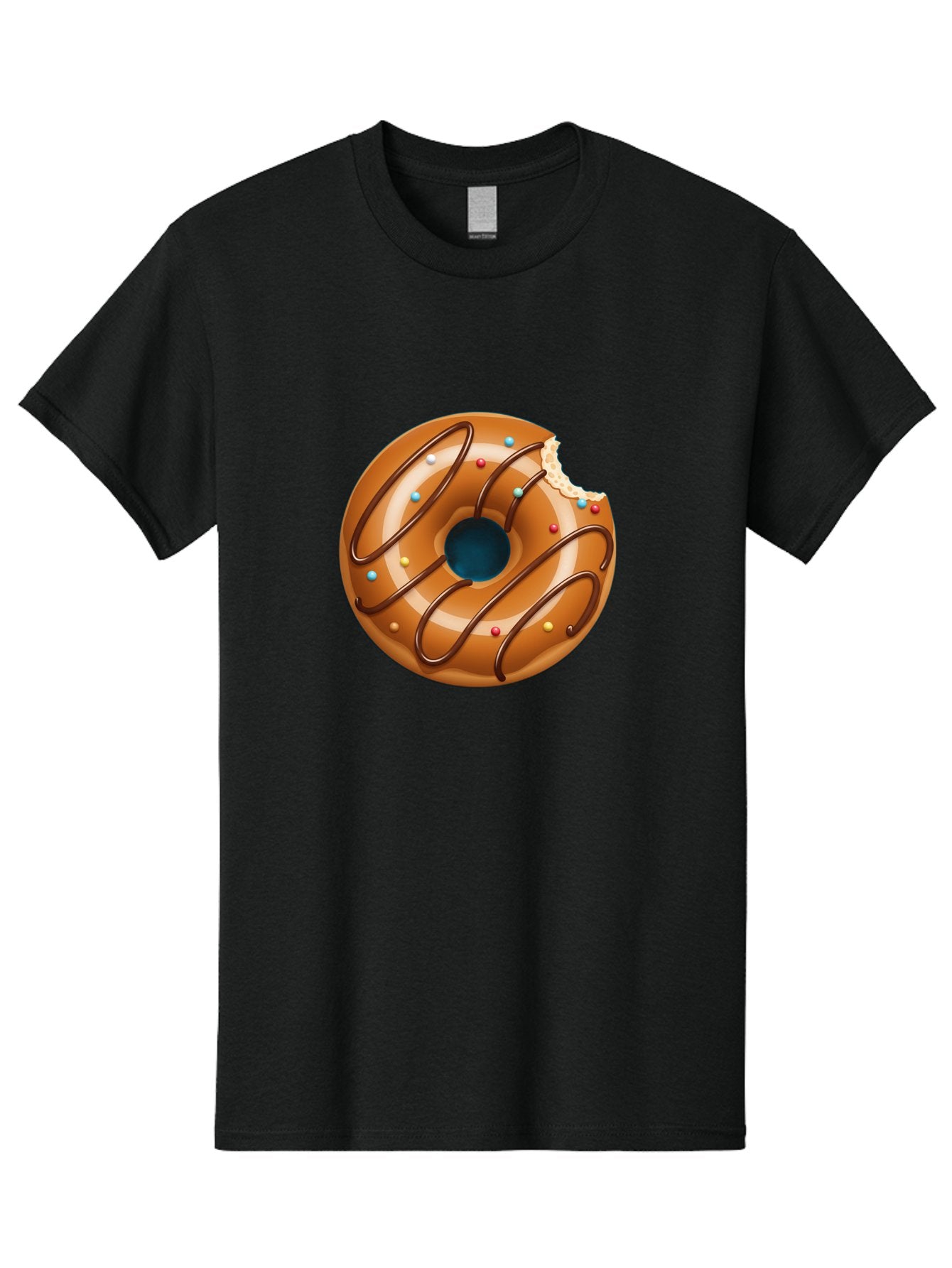 Donut Men'S Graphic Tee, 100% Cotton, Comfortable Casual Summer Wear, Machine Washable, Chocolate Donut, Donut With Glaze, Donut With Sprinkles, Chocolate Drizzle, Sweet Treat, Dessert, Tasty Pastry, Colorful Donut, Donut With Bite Taken, Baa518 10