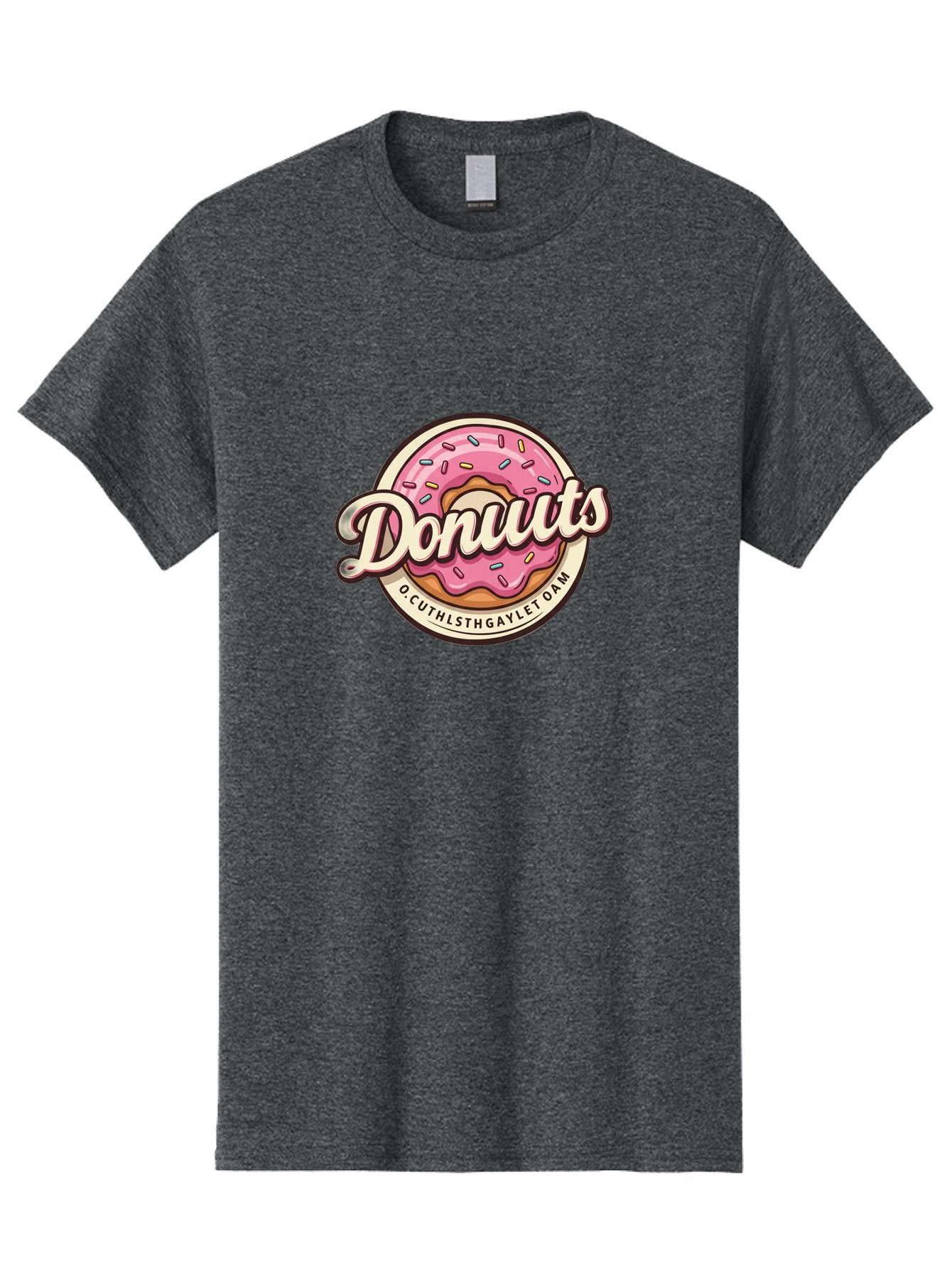 Donuts-2 Men'S Graphic Tee, 100% Cotton, Comfortable Casual Summer Wear, Machine Washable, Pink Frosted Donut, Sprinkles, Sweet Treats, Dessert, Baked Goods, Tasty Pastry, Colorful, Donuts, Whimsical Design, Playful Typography, Fun Food Baa520 4