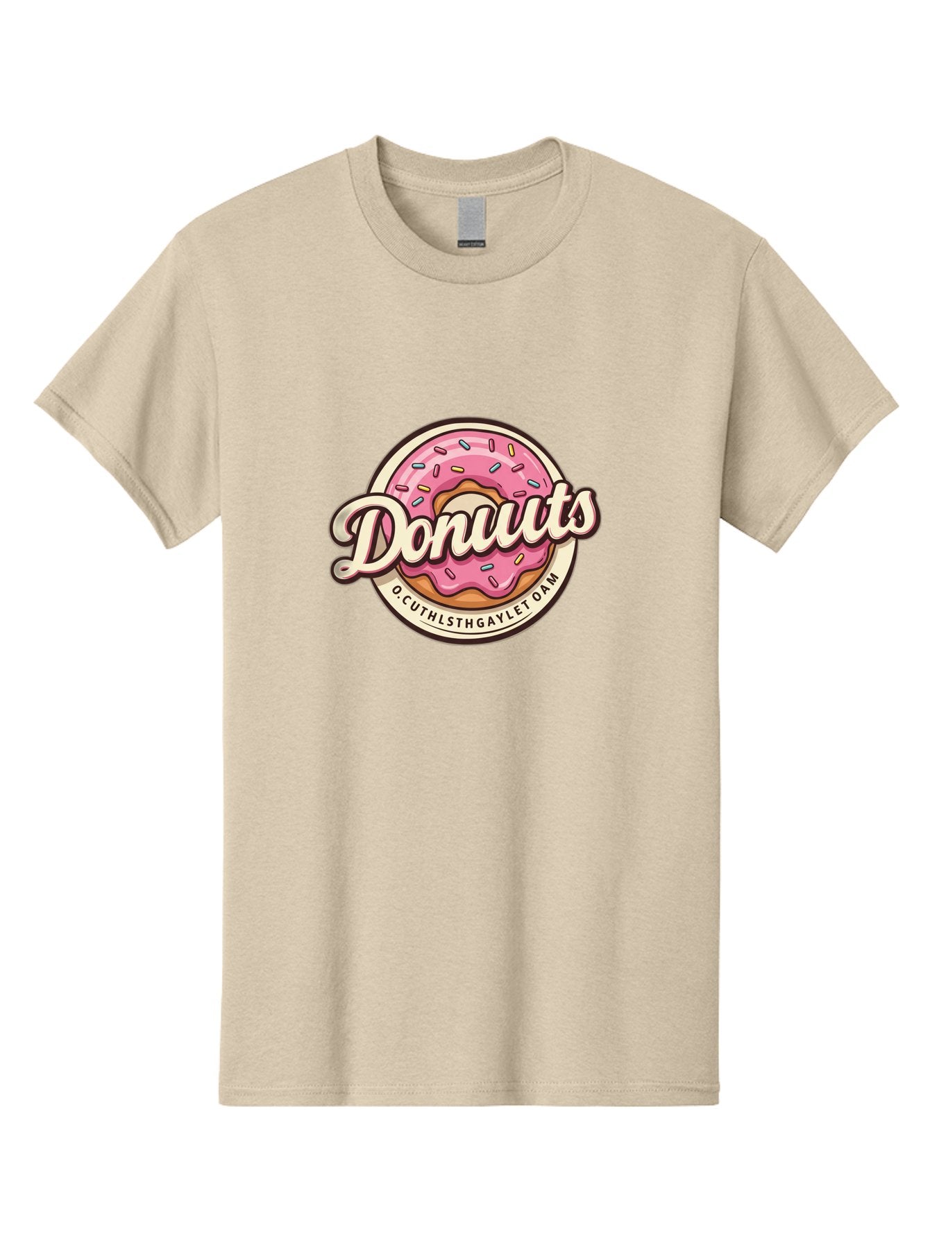 Donuts-2 Men'S Graphic Tee, 100% Cotton, Comfortable Casual Summer Wear, Machine Washable, Pink Frosted Donut, Sprinkles, Sweet Treats, Dessert, Baked Goods, Tasty Pastry, Colorful, Donuts, Whimsical Design, Playful Typography, Fun Food Baa520 8