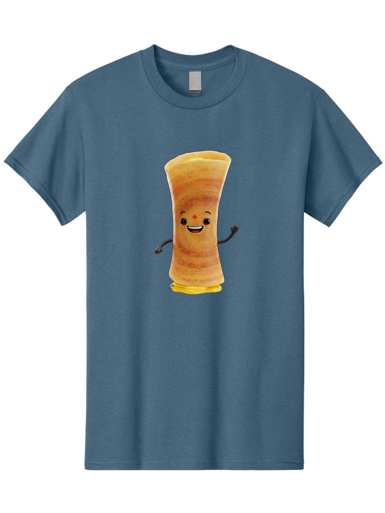 Dosa-Baby Men'S Graphic Tee, 100% Cotton, Comfortable Casual Summer Wear, Machine Washable, Indian Dessert, Jalebi Character, Cartoon Jalebi, Indian Sweet, Orange Treat, Smiling Jalebi, Crispy Dessert, Festive Food, Sweet Delight, Happy Food Baa537