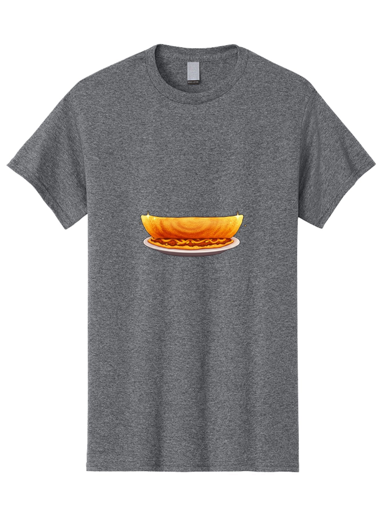 Dosa-On-Plate Men'S Graphic Tee, 100% Cotton, Comfortable Casual Summer Wear, Machine Washable, Crunchy Taco Shell, Savory Filling, Mexican Cuisine, Food Illustration, Vibrant Colors, Cartoon Style, Isolated Graphic Baa541 11