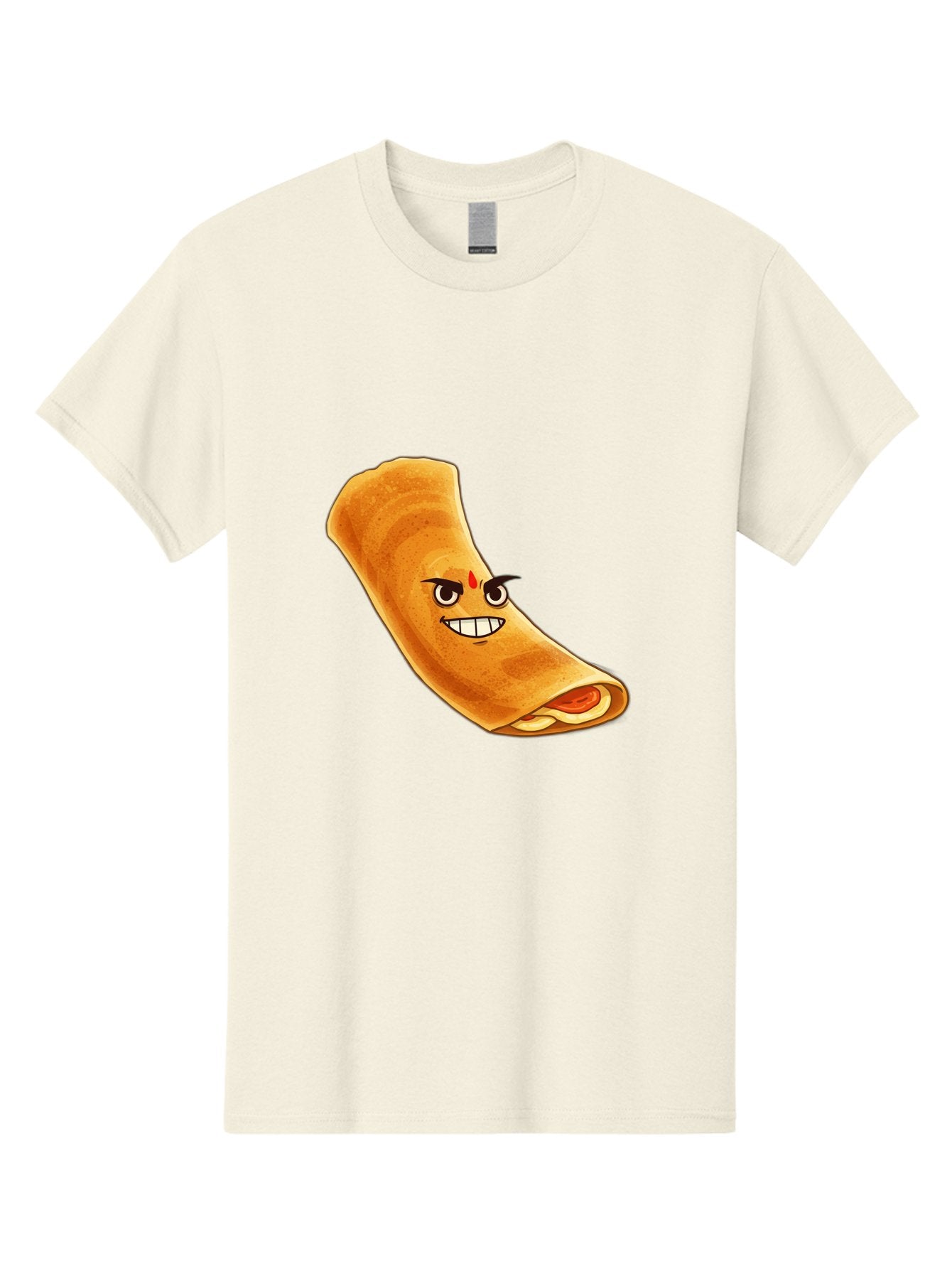Dosa Men'S Graphic Tee, 100% Cotton, Comfortable Casual Summer Wear, Machine Washable, Cartoon Dosa, South Indian Cuisine, Masala Dosa, Traditional Food, Dosa With Filling, Authentic Indian Dish, Crispy Crepe, Flavorful Meal, Indian Breakfast Baa545 7