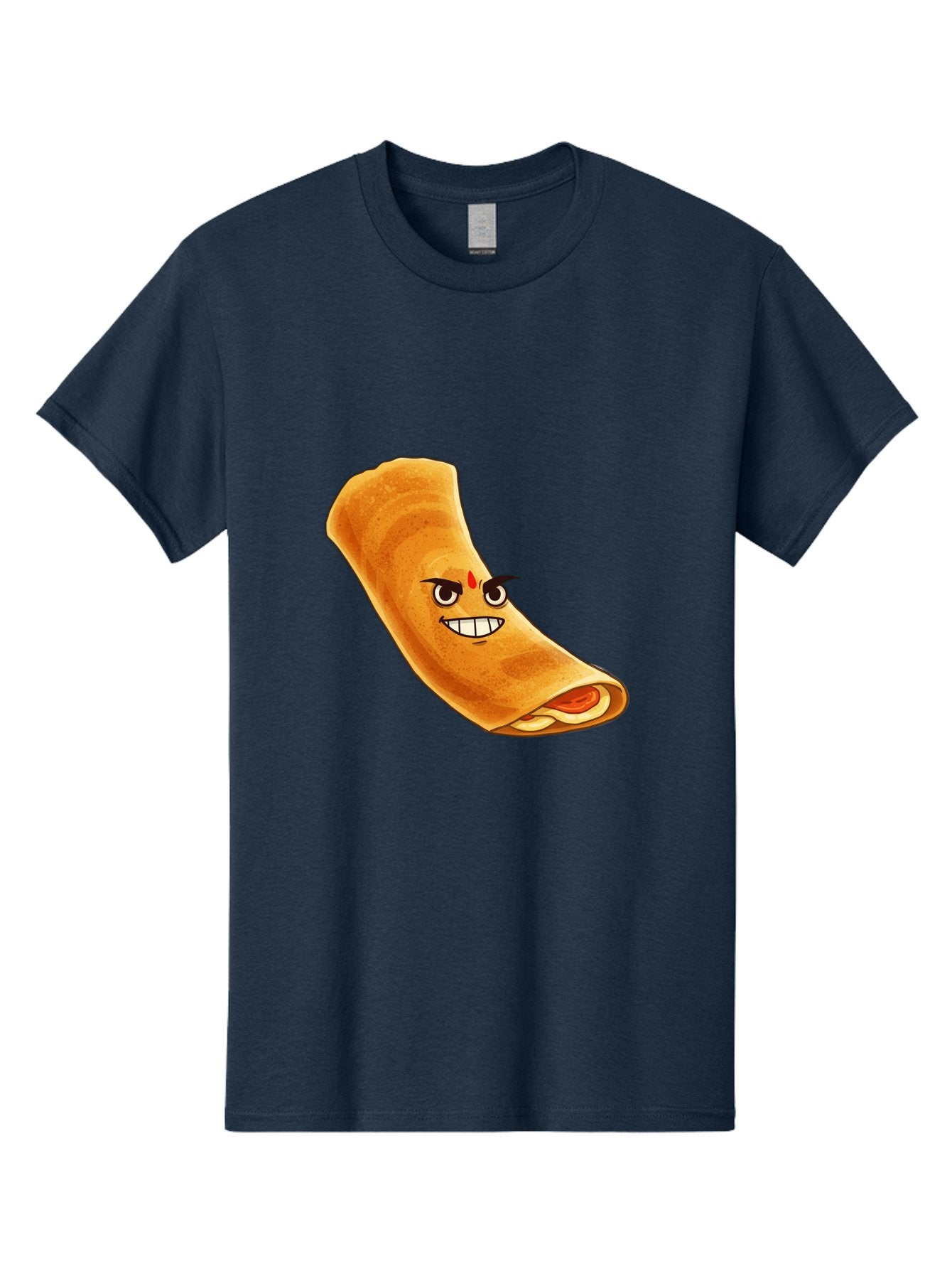 Dosa Men'S Graphic Tee, 100% Cotton, Comfortable Casual Summer Wear, Machine Washable, Cartoon Dosa, South Indian Cuisine, Masala Dosa, Traditional Food, Dosa With Filling, Authentic Indian Dish, Crispy Crepe, Flavorful Meal, Indian Breakfast Baa545 12