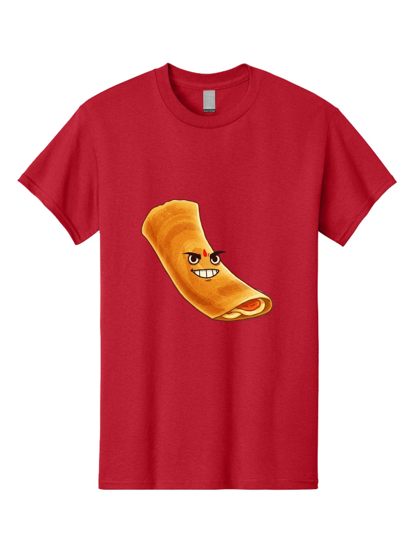 Dosa Men'S Graphic Tee, 100% Cotton, Comfortable Casual Summer Wear, Machine Washable, Cartoon Dosa, South Indian Cuisine, Masala Dosa, Traditional Food, Dosa With Filling, Authentic Indian Dish, Crispy Crepe, Flavorful Meal, Indian Breakfast Baa545 6