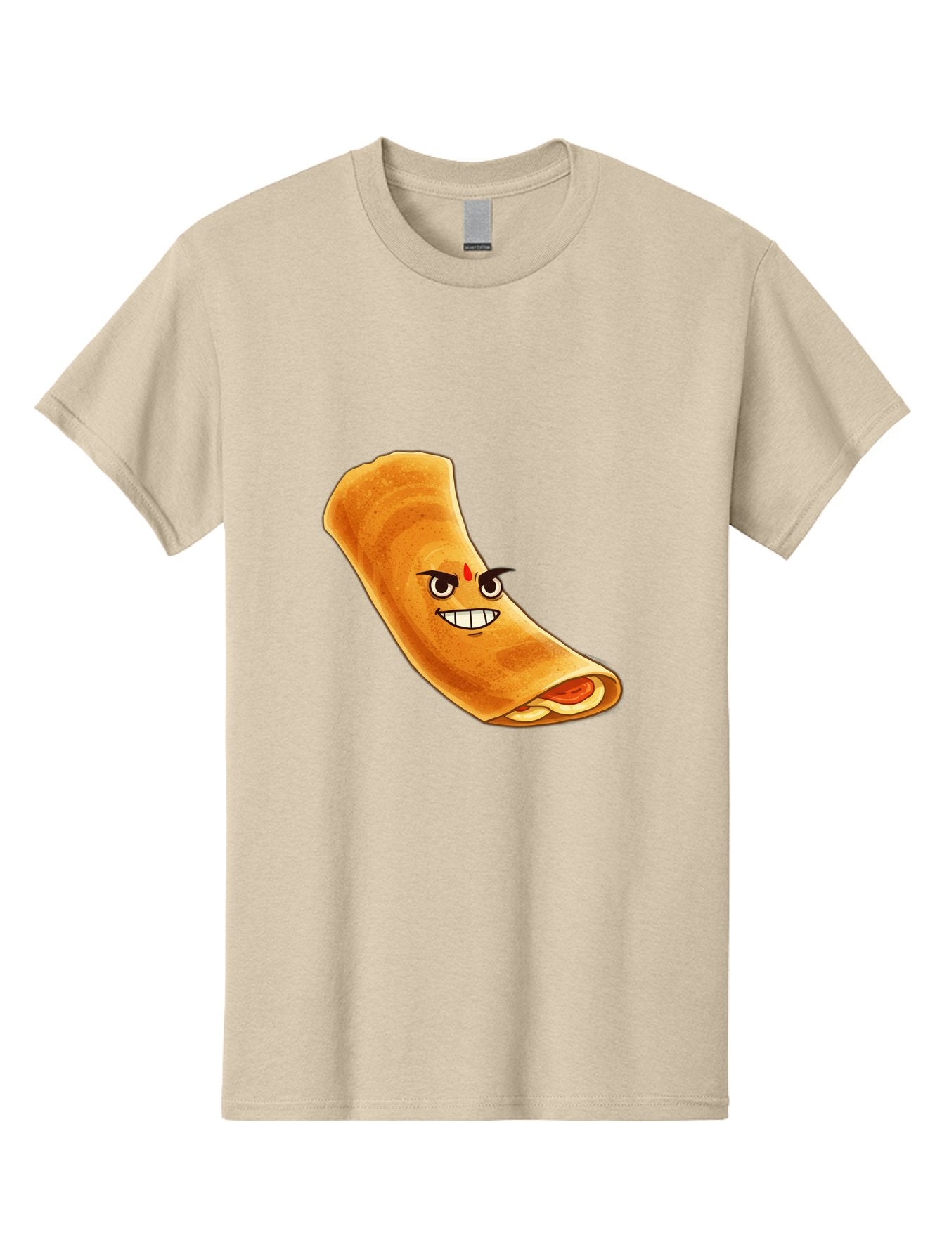 Dosa Men'S Graphic Tee, 100% Cotton, Comfortable Casual Summer Wear, Machine Washable, Cartoon Dosa, South Indian Cuisine, Masala Dosa, Traditional Food, Dosa With Filling, Authentic Indian Dish, Crispy Crepe, Flavorful Meal, Indian Breakfast Baa545 10