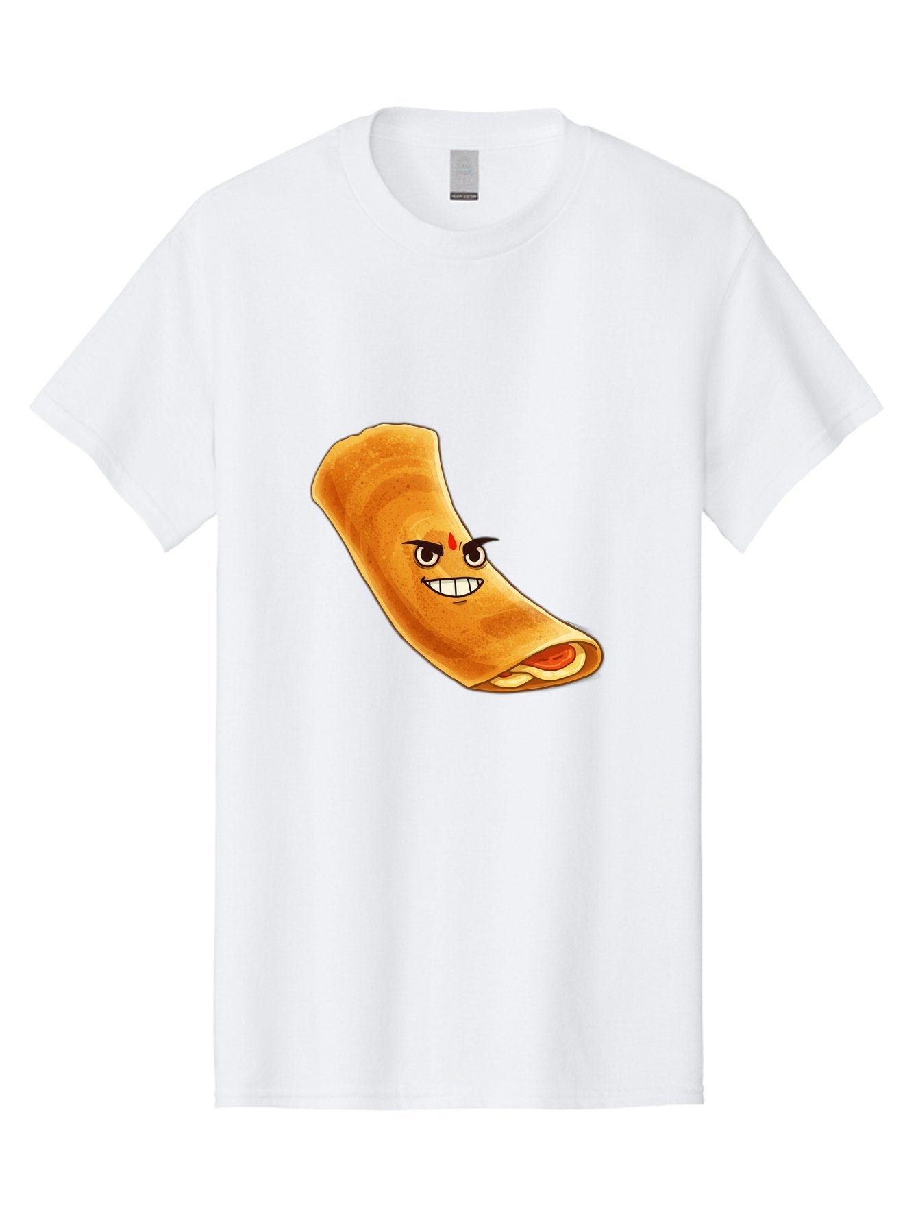 Dosa Men'S Graphic Tee, 100% Cotton, Comfortable Casual Summer Wear, Machine Washable, Cartoon Dosa, South Indian Cuisine, Masala Dosa, Traditional Food, Dosa With Filling, Authentic Indian Dish, Crispy Crepe, Flavorful Meal, Indian Breakfast Baa545 13