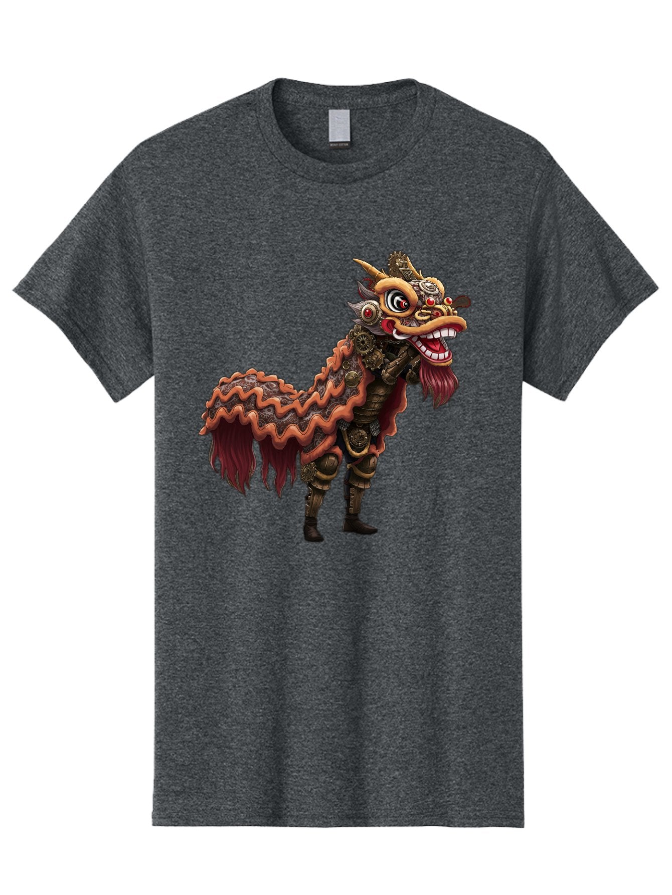 Dragon-Dance-Costume-2 Men'S Graphic Tee, 100% Cotton, Comfortable Casual Summer Wear, Machine Washable, Chinese Dragon Dance, Lion Dance Costume, Traditional Chinese Culture, Vibrant Colors, Festive Atmosphere, Mythical Creatures, Baa553 13