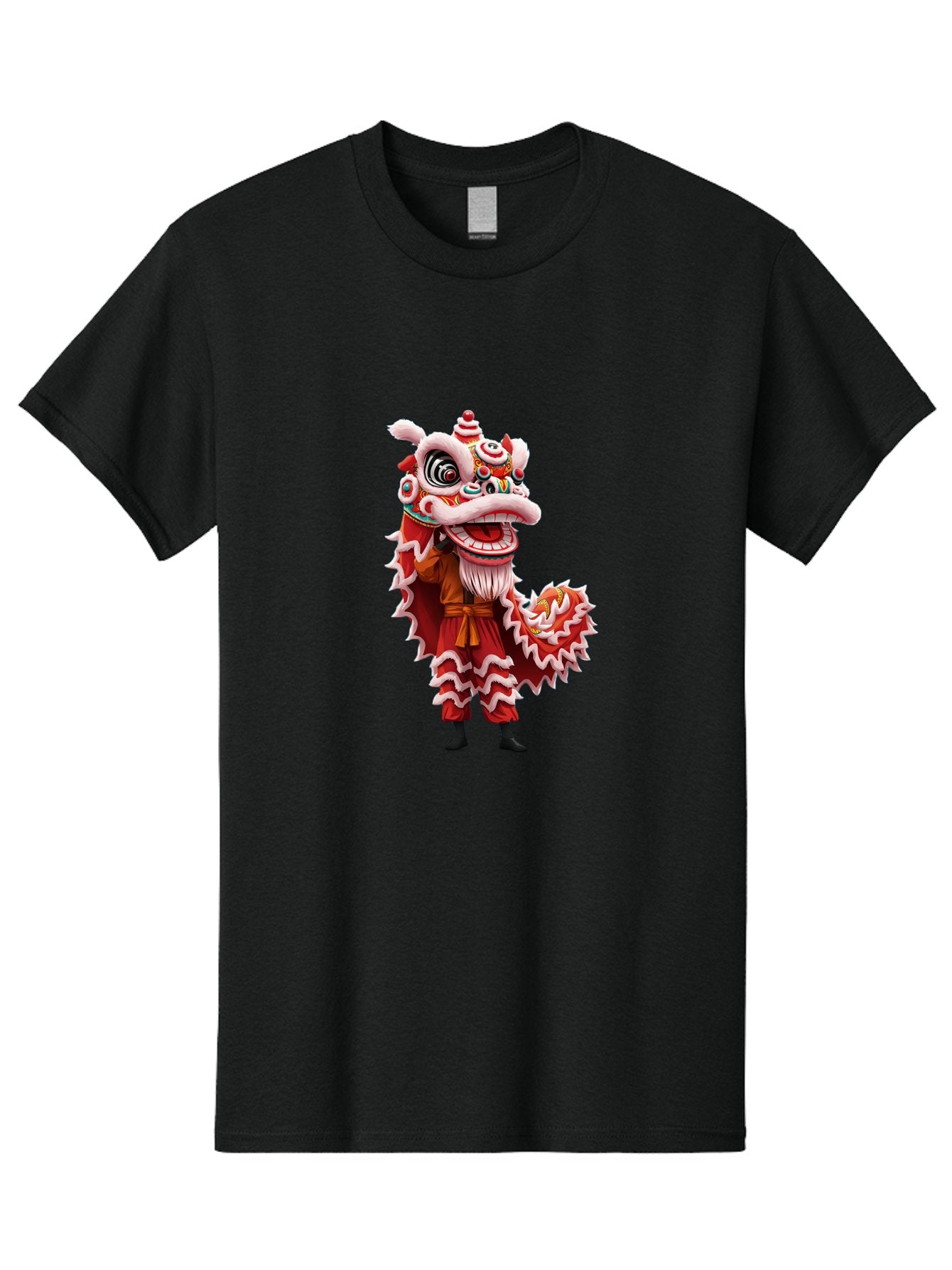 Dragon-Dance-Costume-3 Men'S Graphic Tee, 100% Cotton, Comfortable Casual Summer Wear, Machine Washable, Lion Dance Performance, Traditional Chinese Culture, Festive Atmosphere, Vibrant Colors, Cultural Heritage, Artistic Expression, Baa554 8