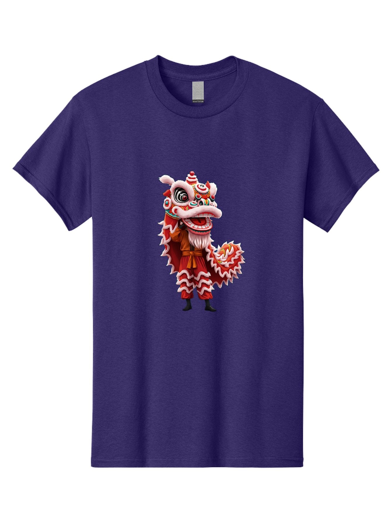 Dragon-Dance-Costume-3 Men'S Graphic Tee, 100% Cotton, Comfortable Casual Summer Wear, Machine Washable, Lion Dance Performance, Traditional Chinese Culture, Festive Atmosphere, Vibrant Colors, Cultural Heritage, Artistic Expression, Baa554 12