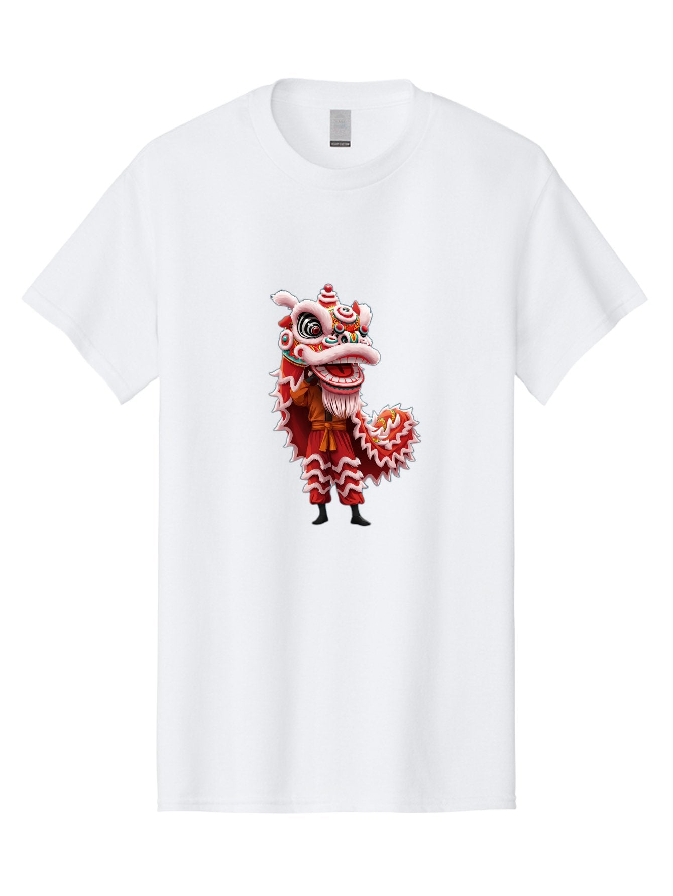 Dragon-Dance-Costume-3 Men'S Graphic Tee, 100% Cotton, Comfortable Casual Summer Wear, Machine Washable, Lion Dance Performance, Traditional Chinese Culture, Festive Atmosphere, Vibrant Colors, Cultural Heritage, Artistic Expression, Baa554 10