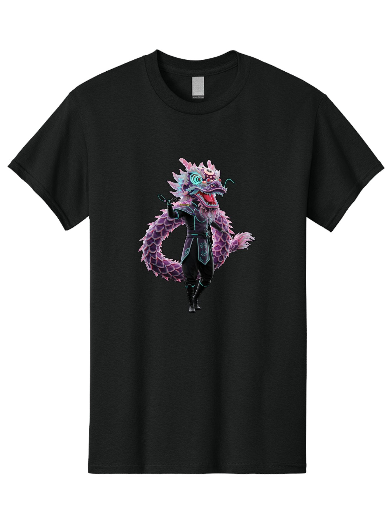 Dragon-Headed-Humanoid Men'S Graphic Tee, 100% Cotton, Comfortable Casual Summer Wear, Machine Washable, Fantasy Dragon Costume, Purple Scales, Ninja Outfit, Martial Arts Pose, Glowing Eyes, Futuristic Design, Mystical Creature, Anime Style, Baa560 14