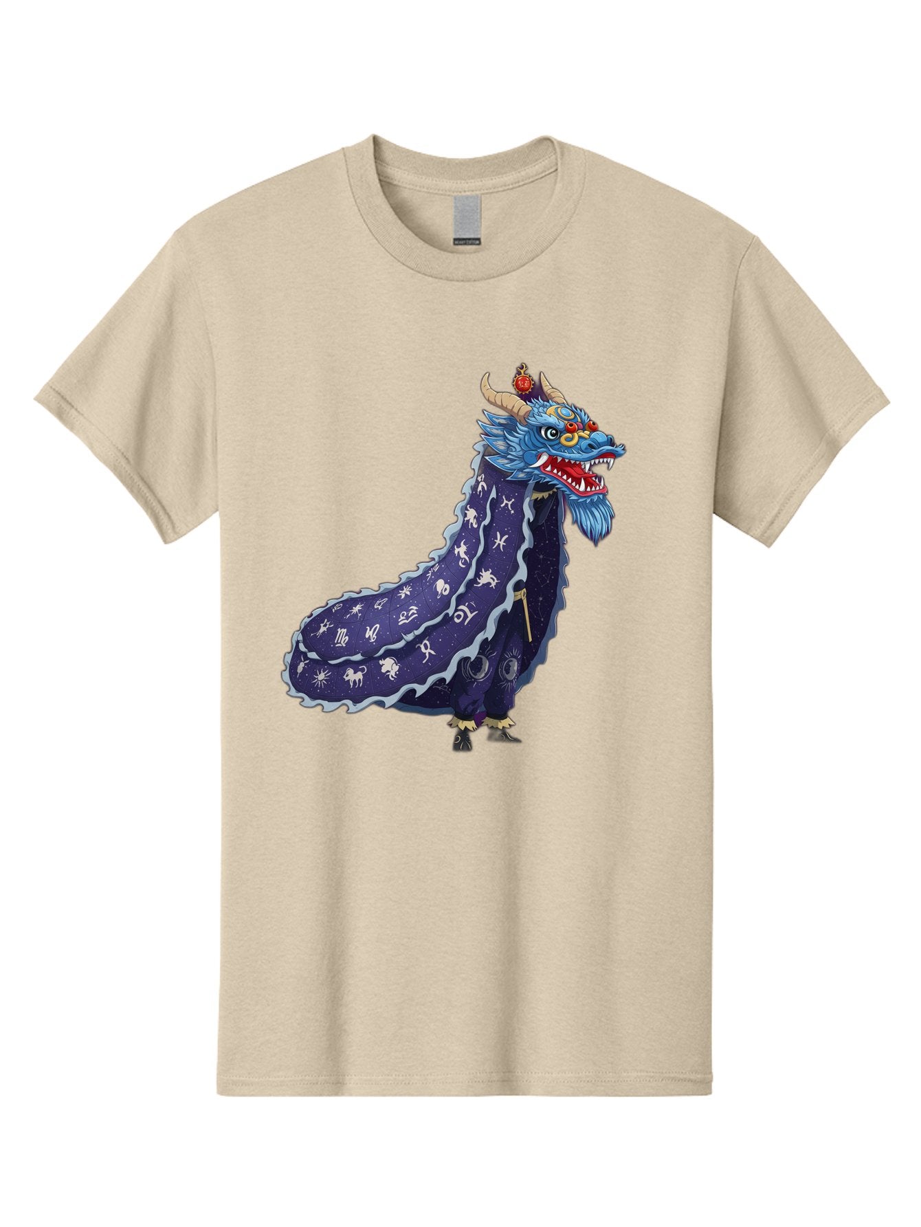 Dragon-Zodiac Men'S Graphic Tee, 100% Cotton, Comfortable Casual Summer Wear, Machine Washable, Mythical Dragon, Zodiac Signs, Astrology Symbols, Fantasy Creature, Zodiac Wheel, Mystical Being, Dragon Illustration, Cosmic Art Baa562 9