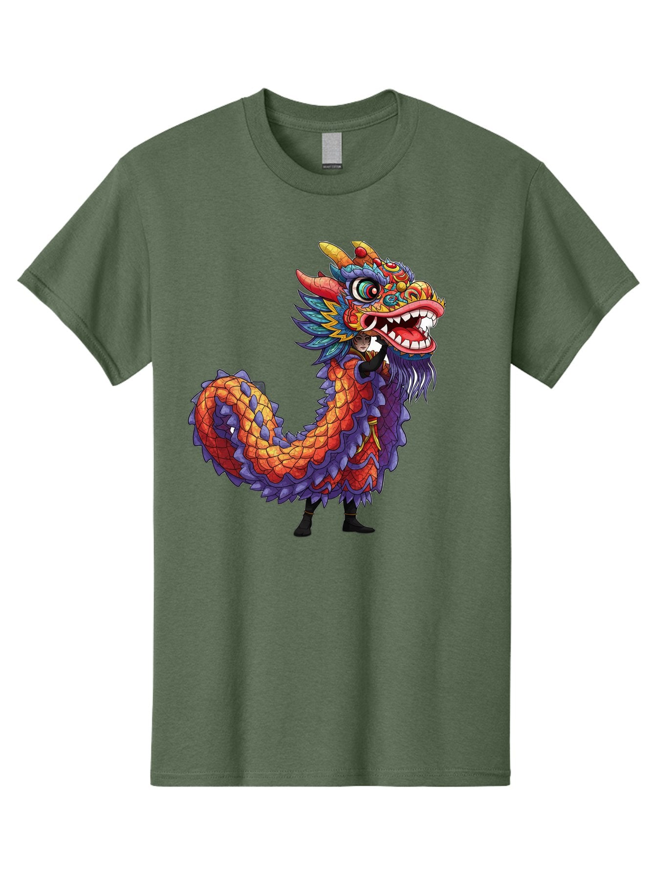 Dragon Men'S Graphic Tee, 100% Cotton, Comfortable Casual Summer Wear, Machine Washable, Vibrant Dragon, Mythical Creature, Chinese Culture, Colorful Scales, Sharp Teeth, Bold Design, Fantasy Art, Cartoon Style Baa563 15