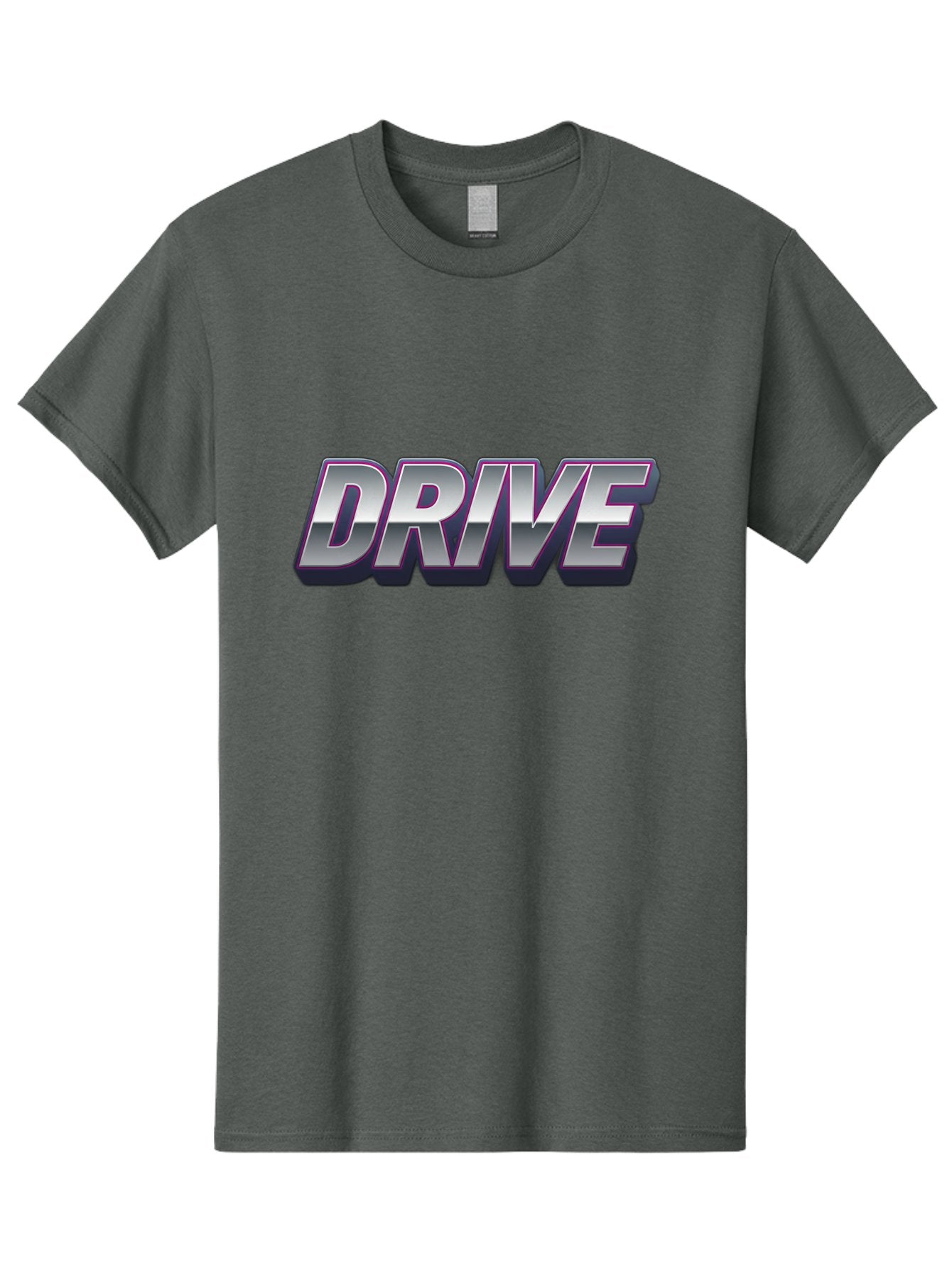 Drive Men'S Graphic Tee, 100% Cotton, Comfortable Casual Summer Wear, Machine Washable, Drive, Bold Typography, Silver Metallic Text, Motivational Phrase, Modern Design, Sleek Font, Dynamic Graphics, Stylish Lettering Baa565 15
