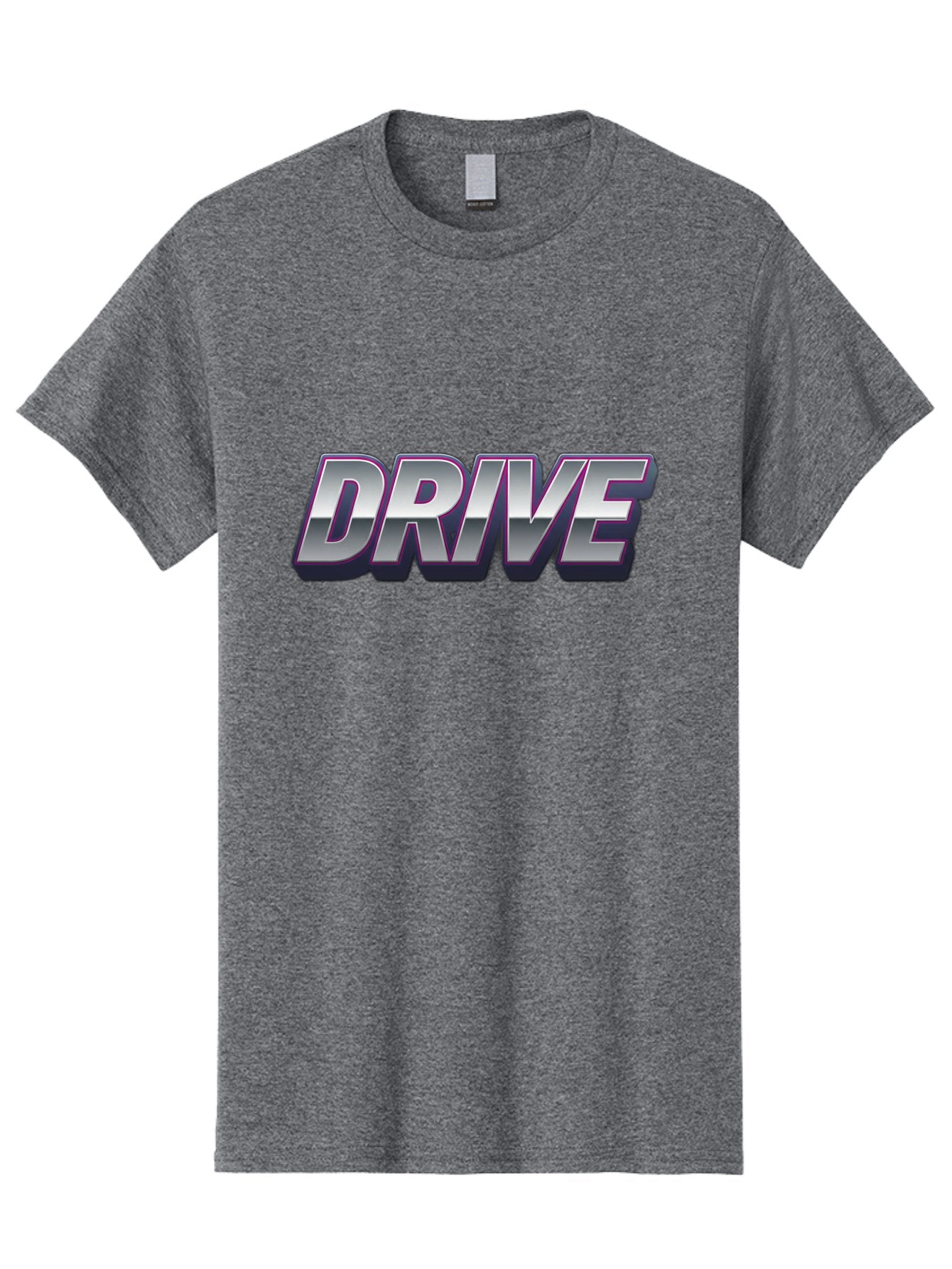 Drive Men'S Graphic Tee, 100% Cotton, Comfortable Casual Summer Wear, Machine Washable, Drive, Bold Typography, Silver Metallic Text, Motivational Phrase, Modern Design, Sleek Font, Dynamic Graphics, Stylish Lettering Baa565 13