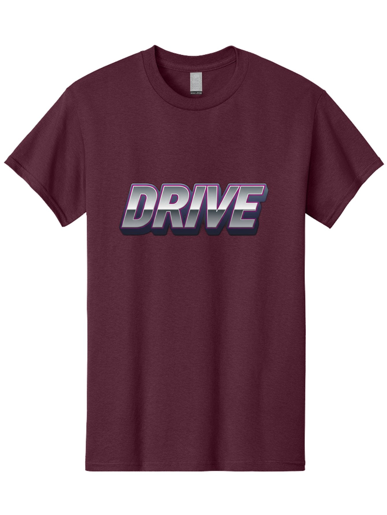 Drive Men'S Graphic Tee, 100% Cotton, Comfortable Casual Summer Wear, Machine Washable, Drive, Bold Typography, Silver Metallic Text, Motivational Phrase, Modern Design, Sleek Font, Dynamic Graphics, Stylish Lettering Baa565 11