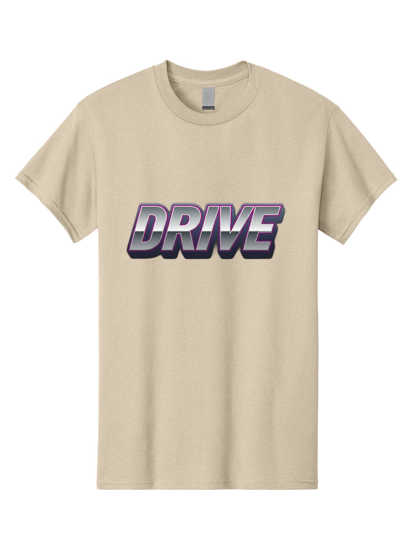 Drive Men'S Graphic Tee, 100% Cotton, Comfortable Casual Summer Wear, Machine Washable, Drive, Bold Typography, Silver Metallic Text, Motivational Phrase, Modern Design, Sleek Font, Dynamic Graphics, Stylish Lettering Baa565 8