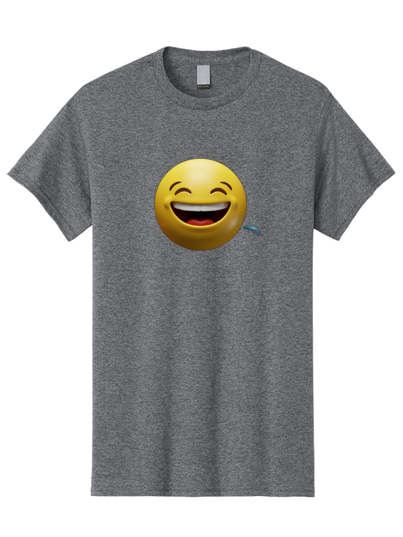 Drooling-Face-Emoji Men'S Graphic Tee, 100% Cotton, Comfortable Casual Summer Wear, Machine Washable, Drooling Face, Laughing Emoji, Happy Face, Joyful Expression, Smiling Face, Playful Emoticon, Humorous Symbol, Yellow Emoji, Baa566 14