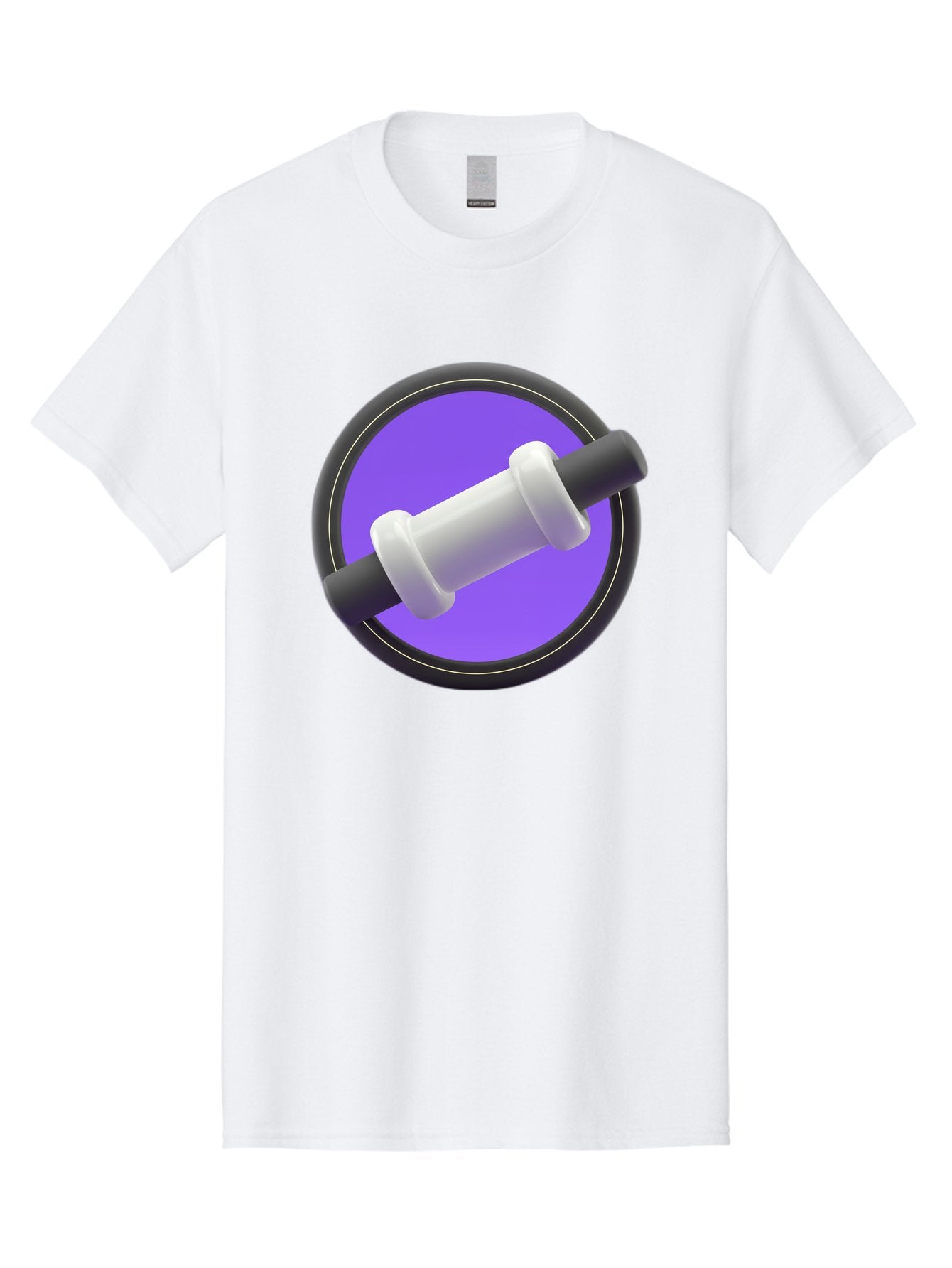 Dumbbell Men'S Graphic Tee, 100% Cotton, Comfortable Casual Summer Wear, Machine Washable, Dumbbell, Fitness Equipment, Strength Training, Weightlifting, Exercise, Workout, Gym, Fitness, Purple Icon, 3D Rendering Baa567