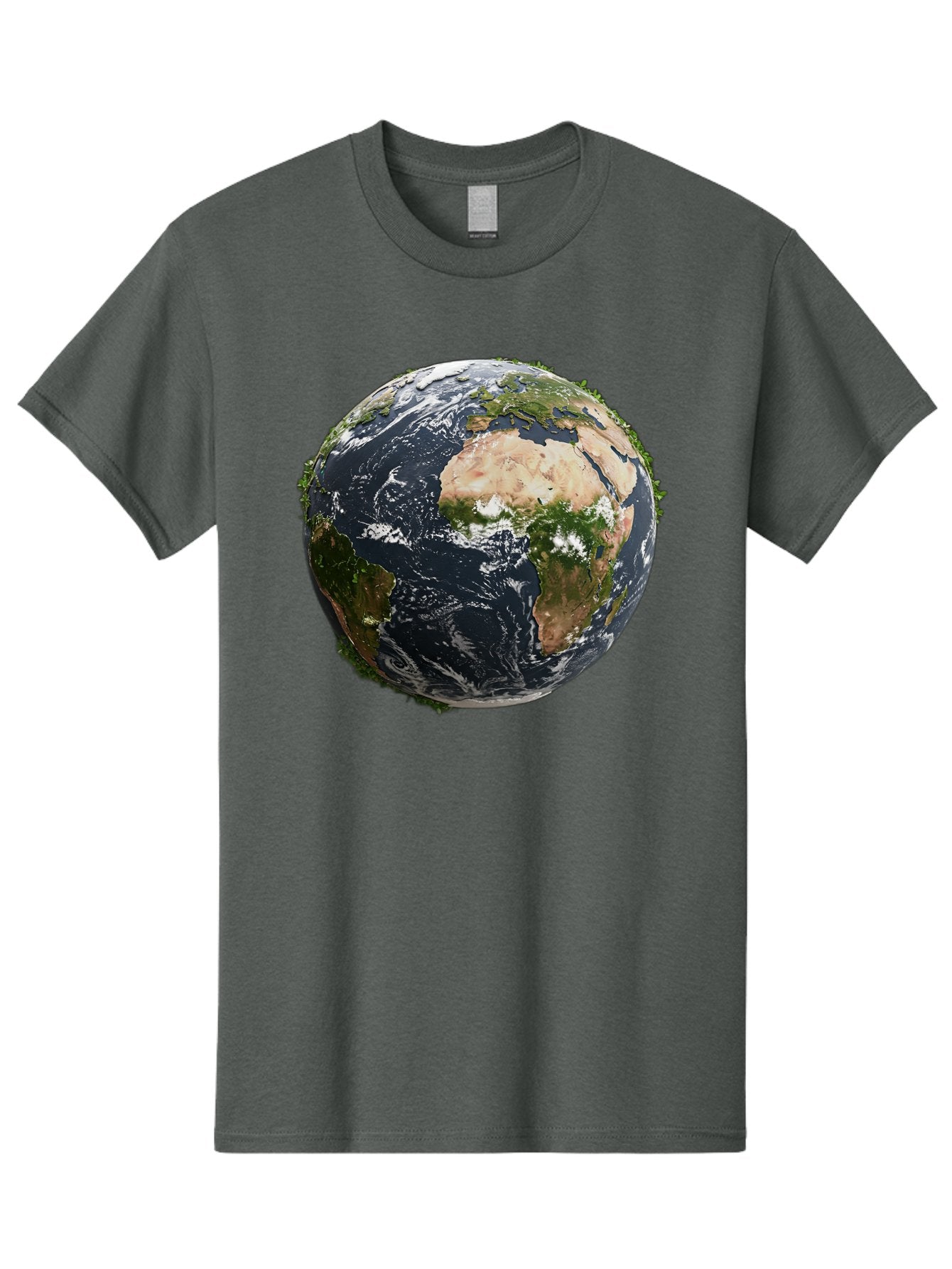 Earth-1 Men'S Graphic Tee, 100% Cotton, Comfortable Casual Summer Wear, Machine Washable, Globe Showing Africa And Europe, Earth From Space, Global Map, Planet Earth, World Geography, International Relations, Global Unity, Earth'S Beauty Baa572