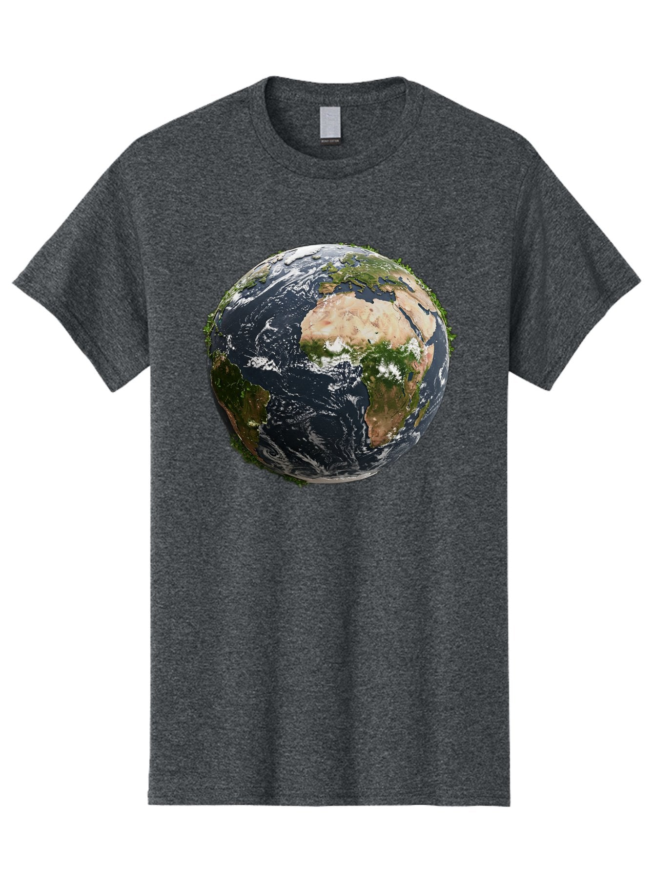Earth-1 Men'S Graphic Tee, 100% Cotton, Comfortable Casual Summer Wear, Machine Washable, Globe Showing Africa And Europe, Earth From Space, Global Map, Planet Earth, World Geography, International Relations, Global Unity, Earth'S Beauty Baa572 11