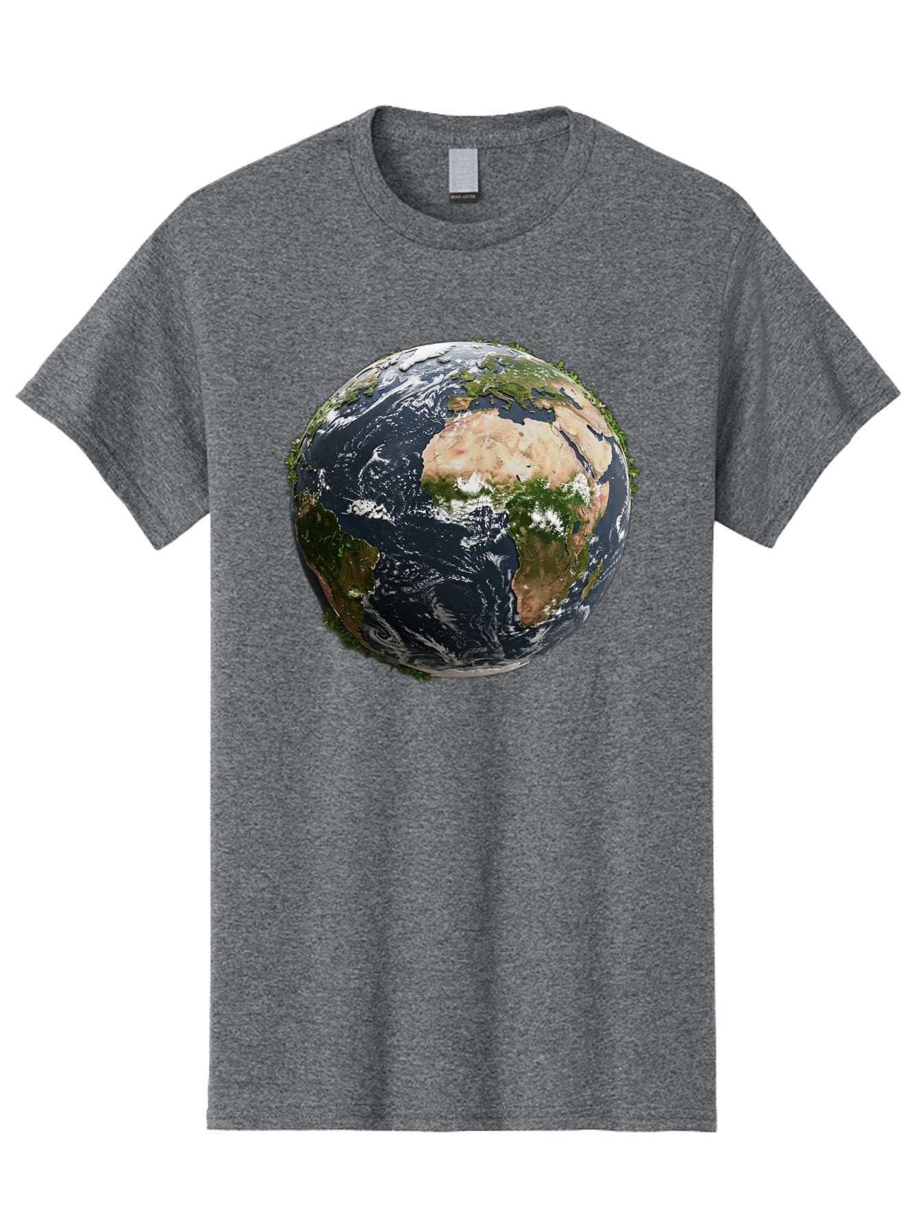 Earth-1 Men'S Graphic Tee, 100% Cotton, Comfortable Casual Summer Wear, Machine Washable, Globe Showing Africa And Europe, Earth From Space, Global Map, Planet Earth, World Geography, International Relations, Global Unity, Earth'S Beauty Baa572 10