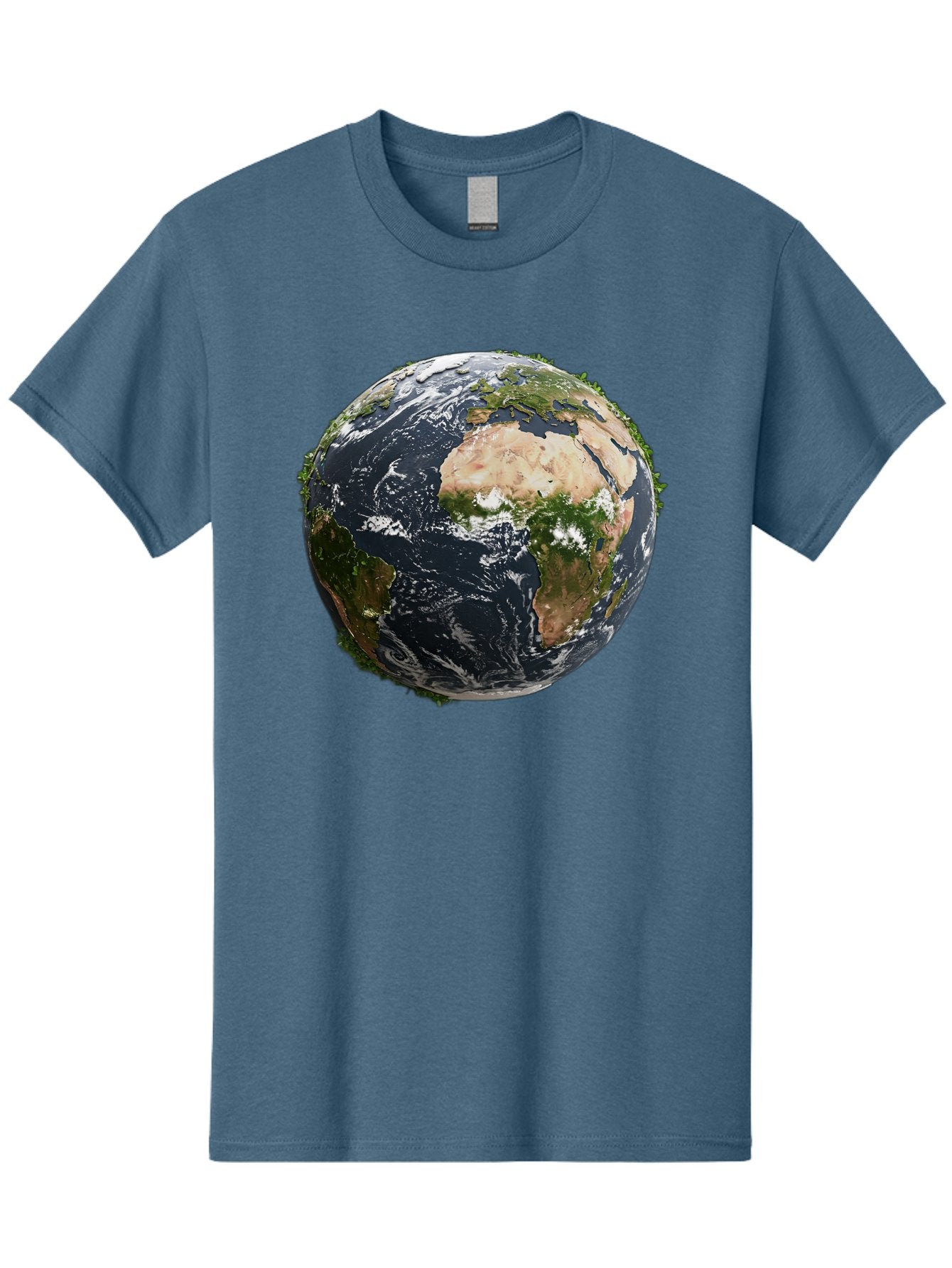 Earth-1 Men'S Graphic Tee, 100% Cotton, Comfortable Casual Summer Wear, Machine Washable, Globe Showing Africa And Europe, Earth From Space, Global Map, Planet Earth, World Geography, International Relations, Global Unity, Earth'S Beauty Baa572 6