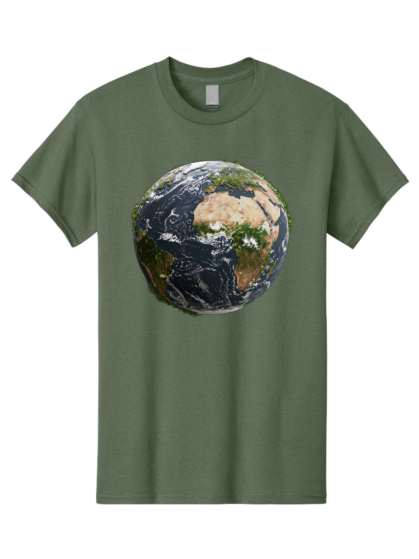 Earth-1 Men'S Graphic Tee, 100% Cotton, Comfortable Casual Summer Wear, Machine Washable, Globe Showing Africa And Europe, Earth From Space, Global Map, Planet Earth, World Geography, International Relations, Global Unity, Earth'S Beauty Baa572 14