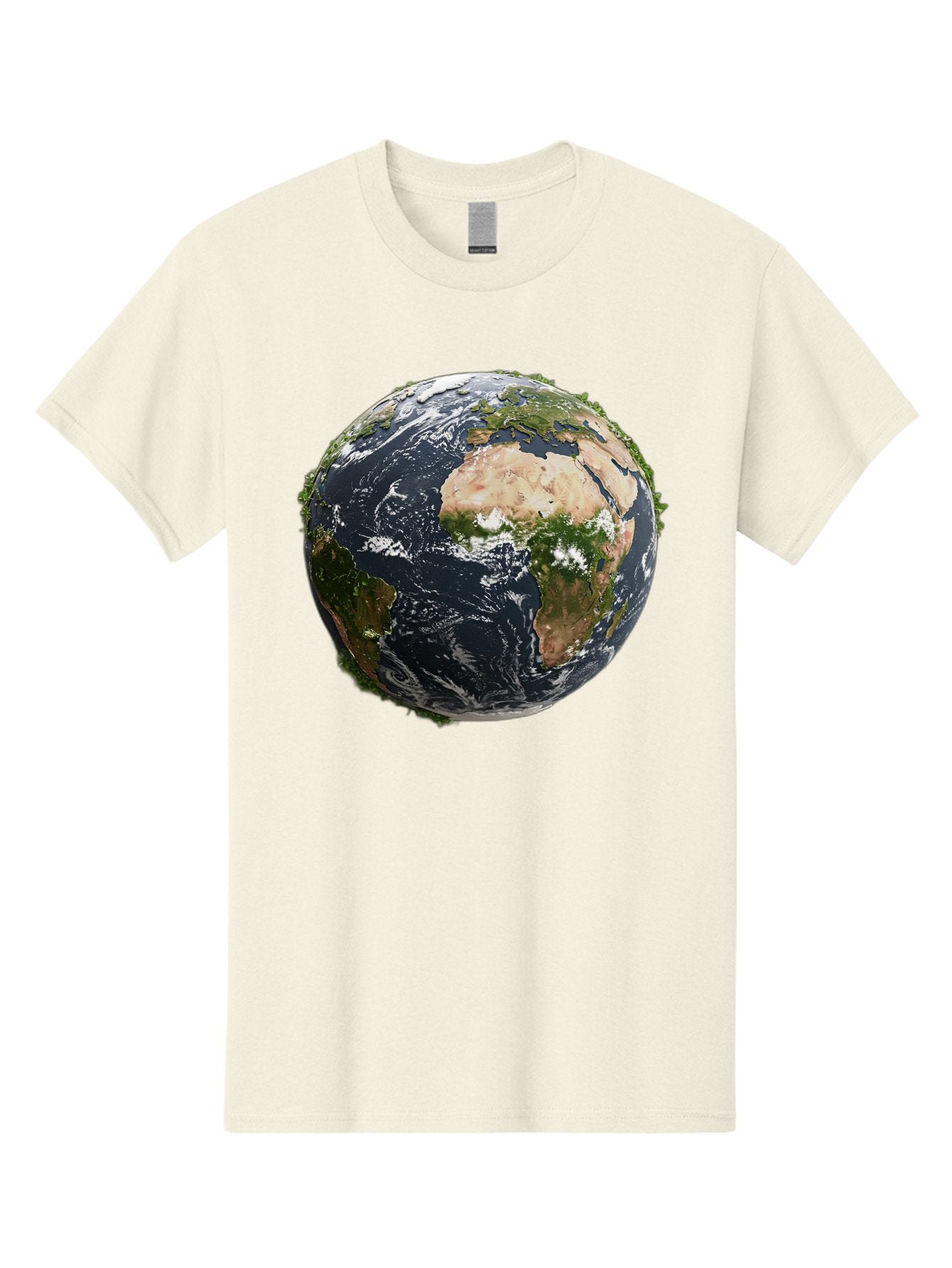 Earth-1 Men'S Graphic Tee, 100% Cotton, Comfortable Casual Summer Wear, Machine Washable, Globe Showing Africa And Europe, Earth From Space, Global Map, Planet Earth, World Geography, International Relations, Global Unity, Earth'S Beauty Baa572 8