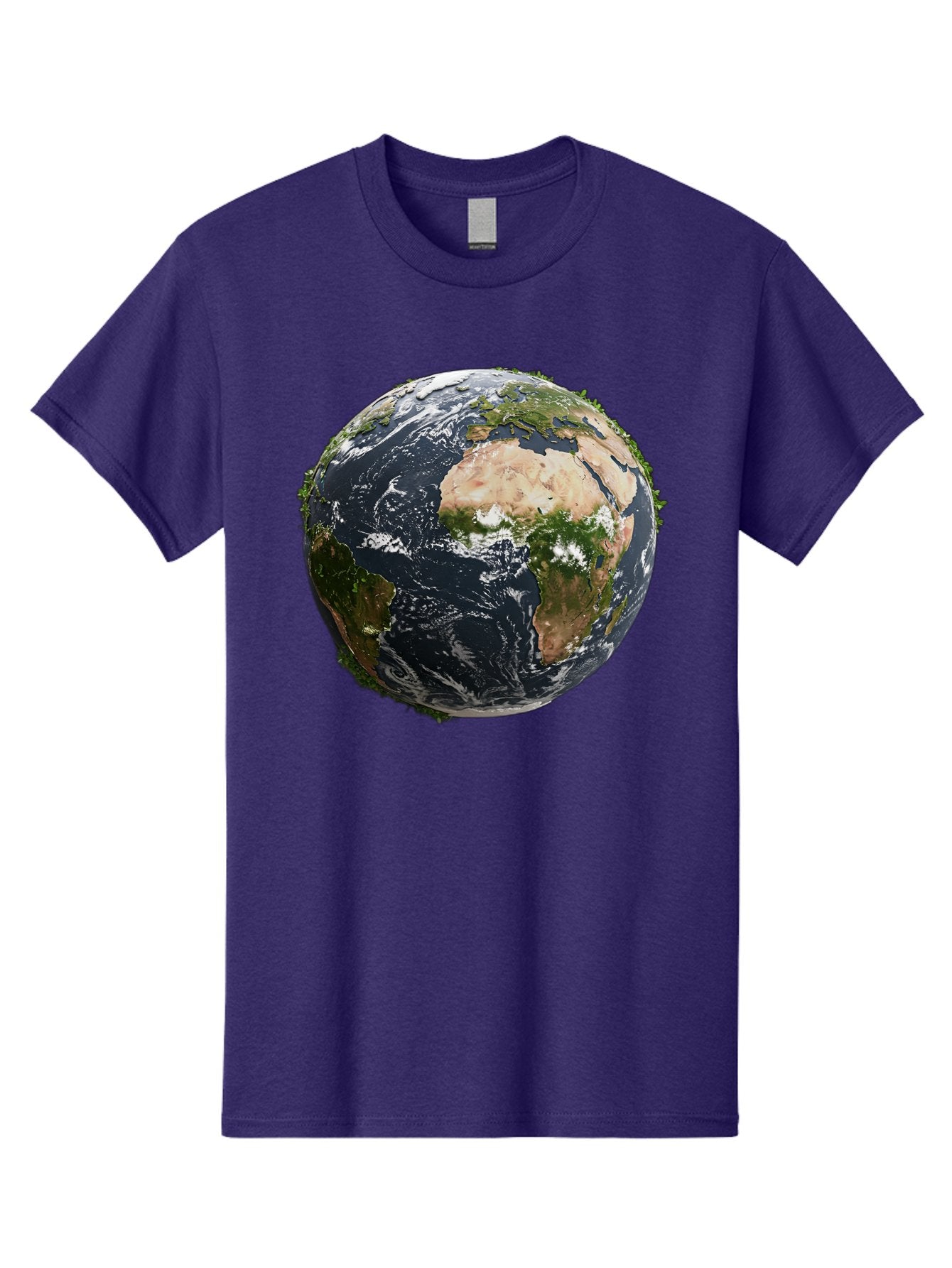 Earth-1 Men'S Graphic Tee, 100% Cotton, Comfortable Casual Summer Wear, Machine Washable, Globe Showing Africa And Europe, Earth From Space, Global Map, Planet Earth, World Geography, International Relations, Global Unity, Earth'S Beauty Baa572 4