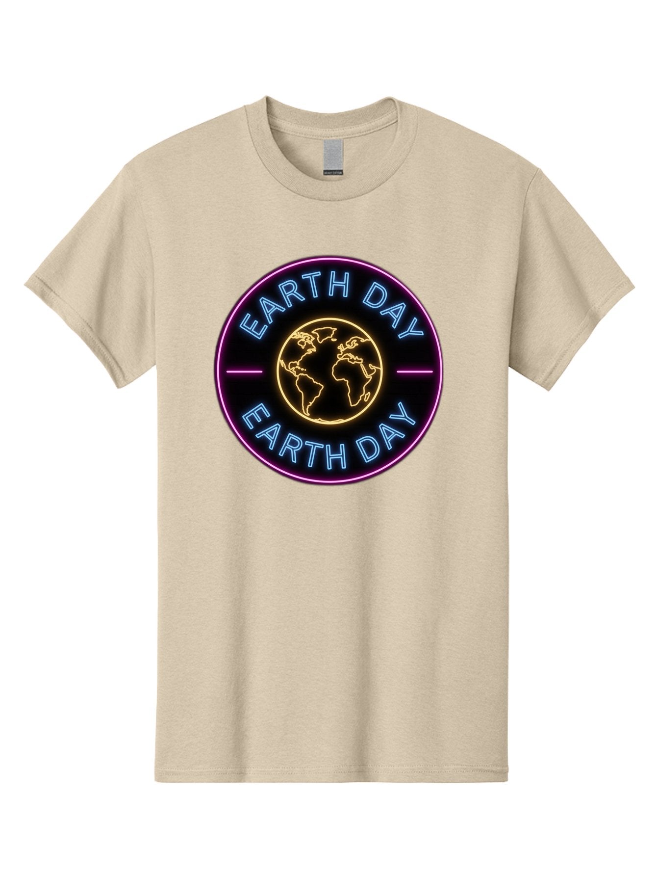 Earth-Day Men'S Graphic Tee, 100% Cotton, Comfortable Casual Summer Wear, Machine Washable, Earth Day Logo, Neon Sign, Global Awareness, Environmental Conservation, Eco-Friendly, Sustainability, Planet Earth Baa574 11