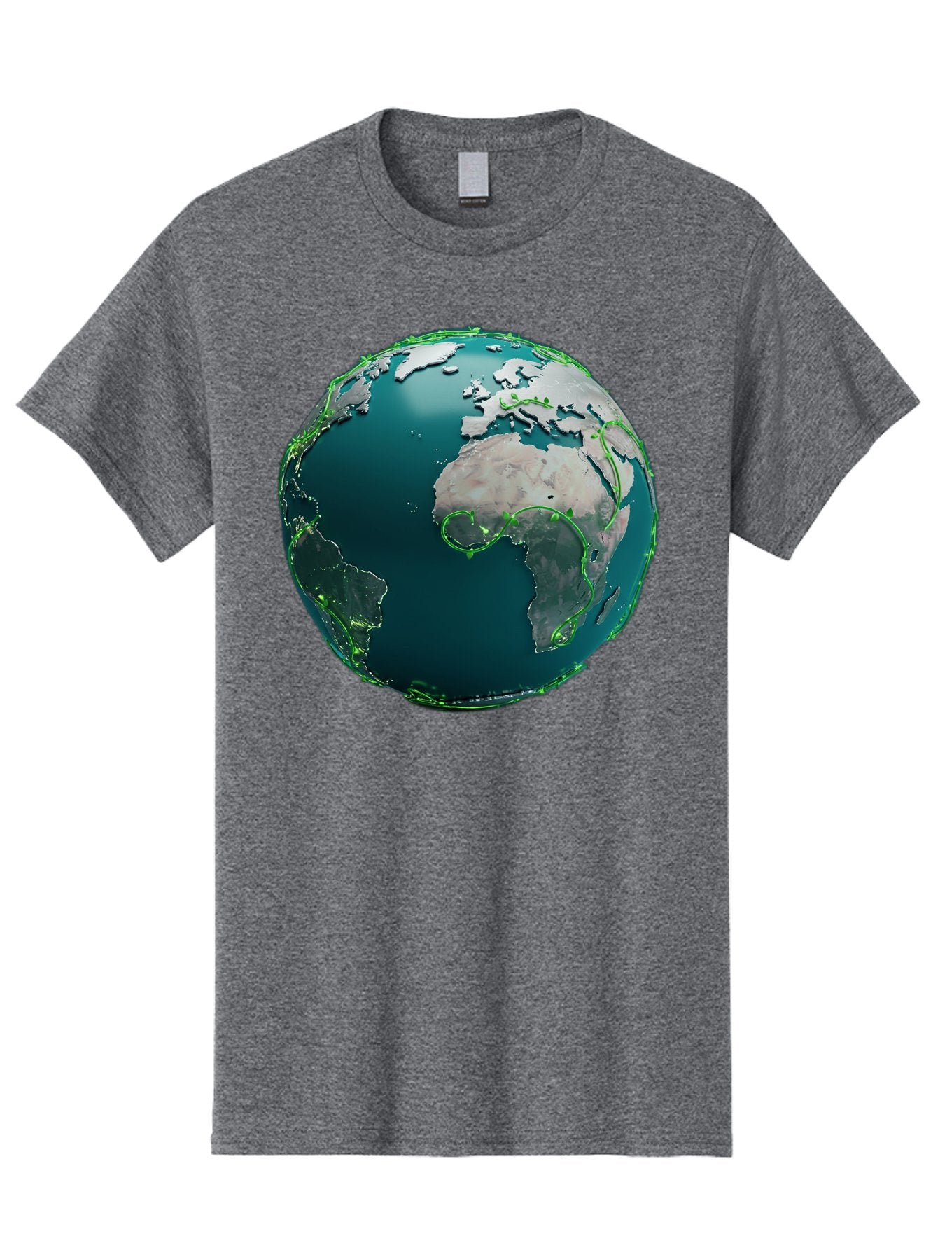 Earth-Globe-2 Men'S Graphic Tee, 100% Cotton, Comfortable Casual Summer Wear, Machine Washable, 3D Globe, World Map, Global Geography, International Boundaries, Africa And South America, Oceanic And Continental Landmasses, Baa577 6