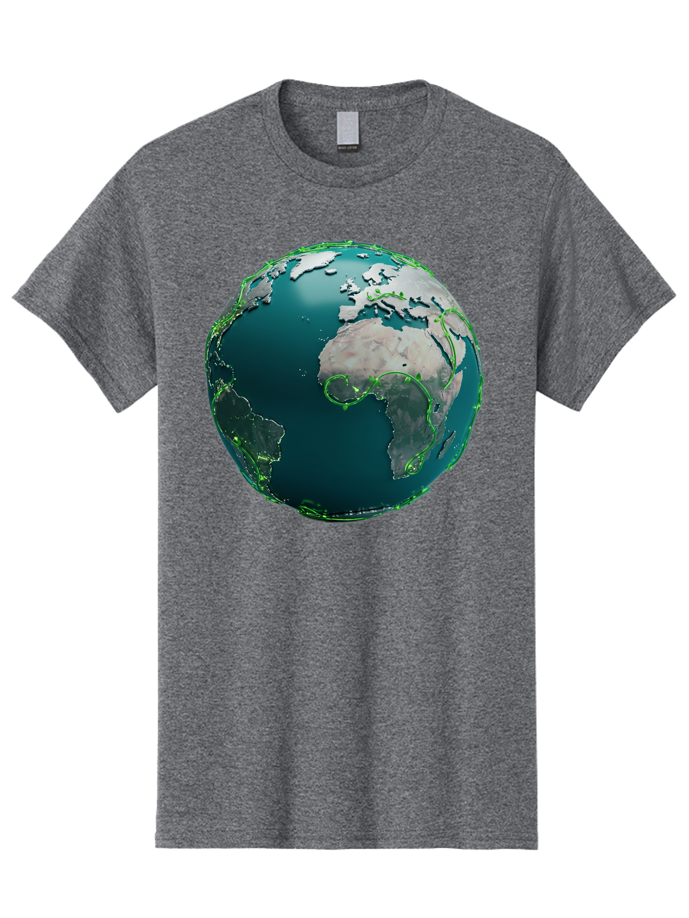 Earth-Globe-2 Men'S Graphic Tee, 100% Cotton, Comfortable Casual Summer Wear, Machine Washable, 3D Globe, World Map, Global Geography, International Boundaries, Africa And South America, Oceanic And Continental Landmasses, Baa577 13