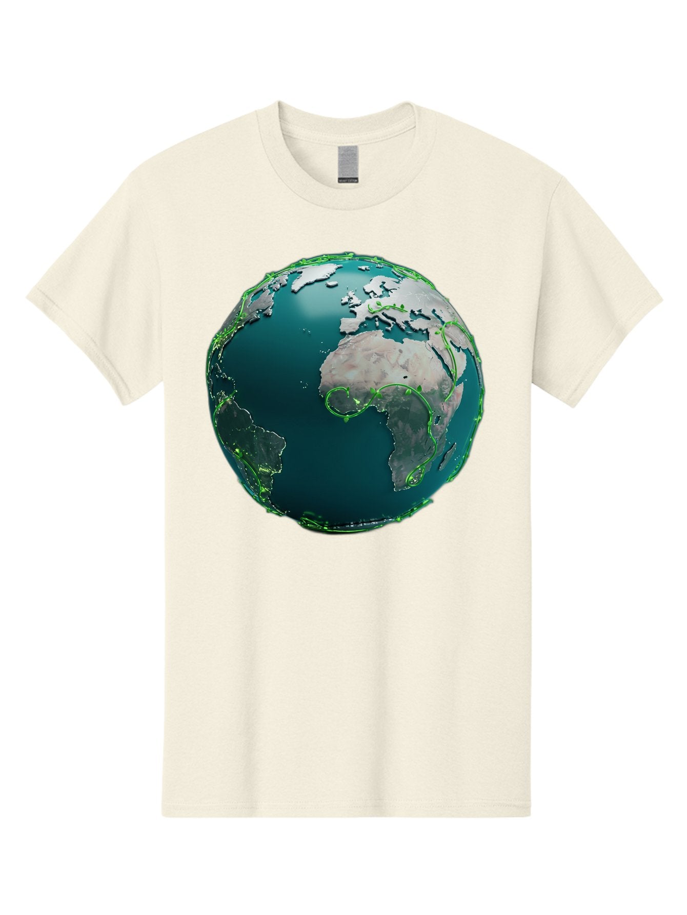 Earth-Globe-2 Men'S Graphic Tee, 100% Cotton, Comfortable Casual Summer Wear, Machine Washable, 3D Globe, World Map, Global Geography, International Boundaries, Africa And South America, Oceanic And Continental Landmasses, Baa577